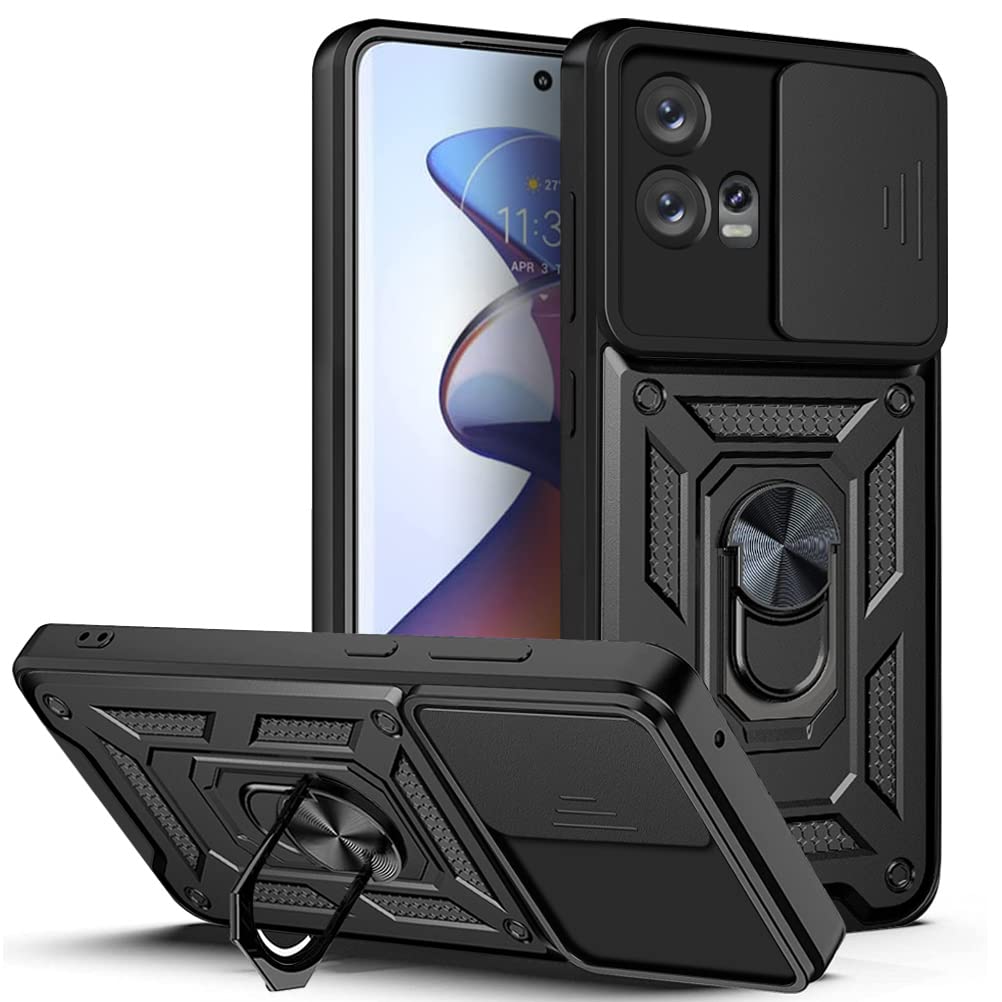 Gizzo India Armor Case Compatible with Motorola Edge 30 Fusion | Military Grade Protection | Magnetic Stand 360 | Camera Protection | Anti-Scratch | Anti-Fingerprint | Multi-Layer Protection (Black) (B0CJ73CGM9) Amazon Price History, Amazon Price Tracker