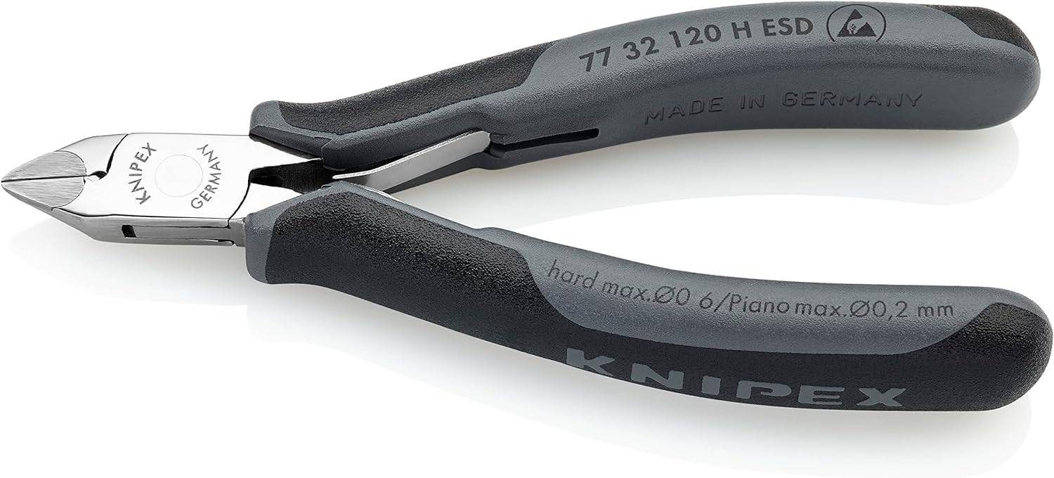 Knipex 77 32 120 H ESD Electronics Diagonal Cutters ESD - Carbide ...