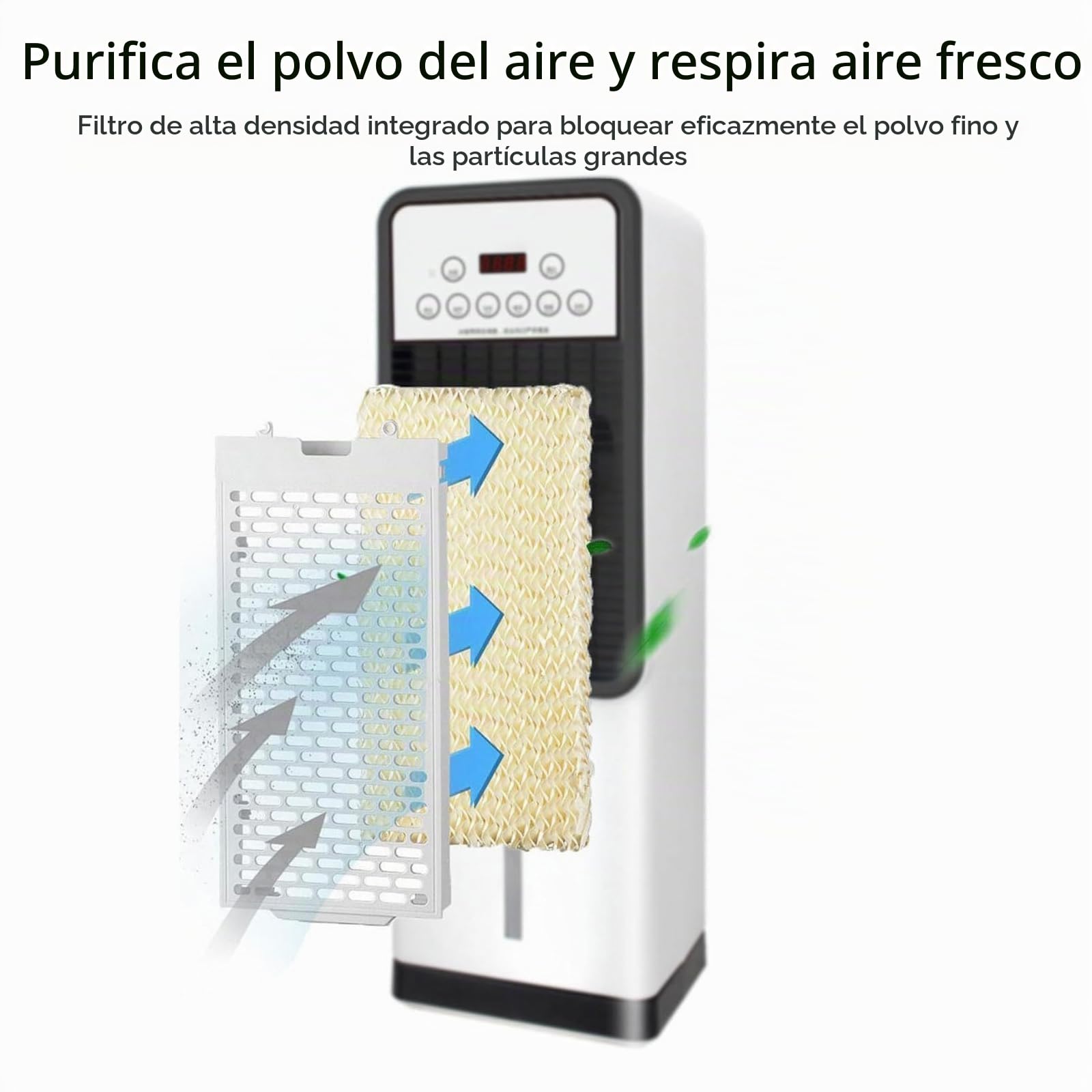 Aire Acondicionado Portátil de 12000 Btu con Control Remoto, Unidad de Aire Acondicionado de Doble Enfriamiento y Calefacción, Función de Enfriador Evaporativo, para Habitación, Oficina, RV y Us Cold