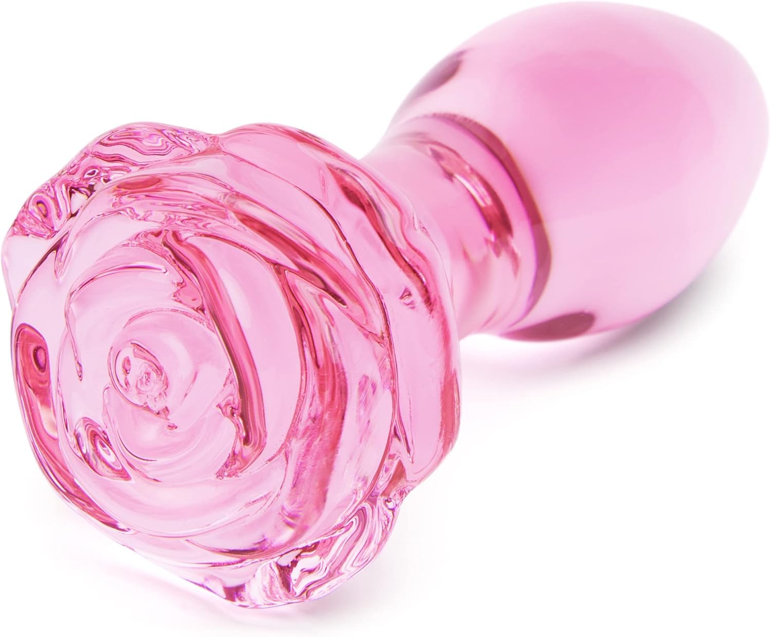 Pink Glass Butt Plug,Crystal Anal Plug,Adult Sex AnalToy,Sex Gifts,S&M Anal Trainer,Portable Bum Bomb Plug,Anal Expander Training Masturbation for Adult Female Men Women Gay and Couples: Flower