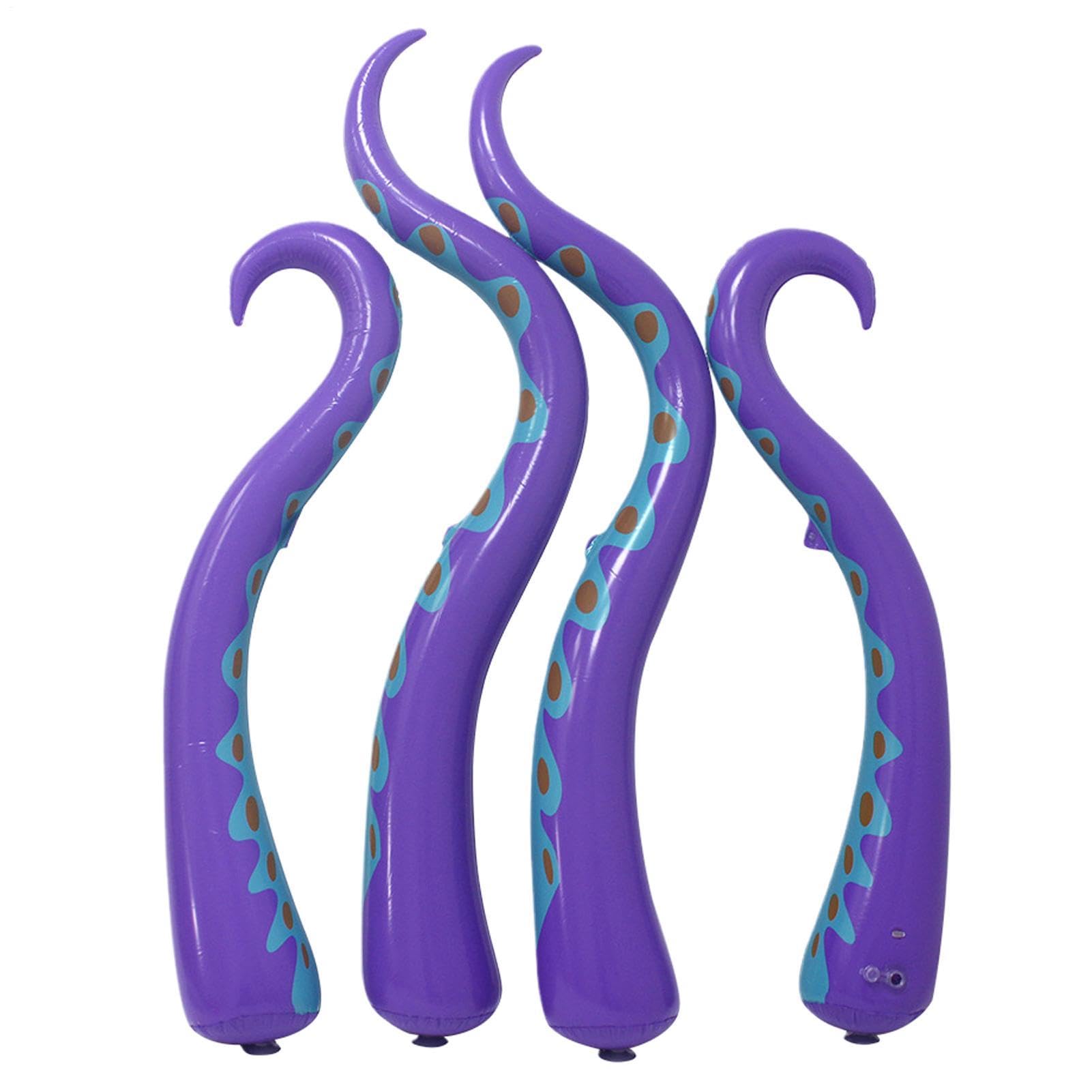 Ensemble tentacules gonflables plein air Halloween 4 pièces au design réaliste pour jardin