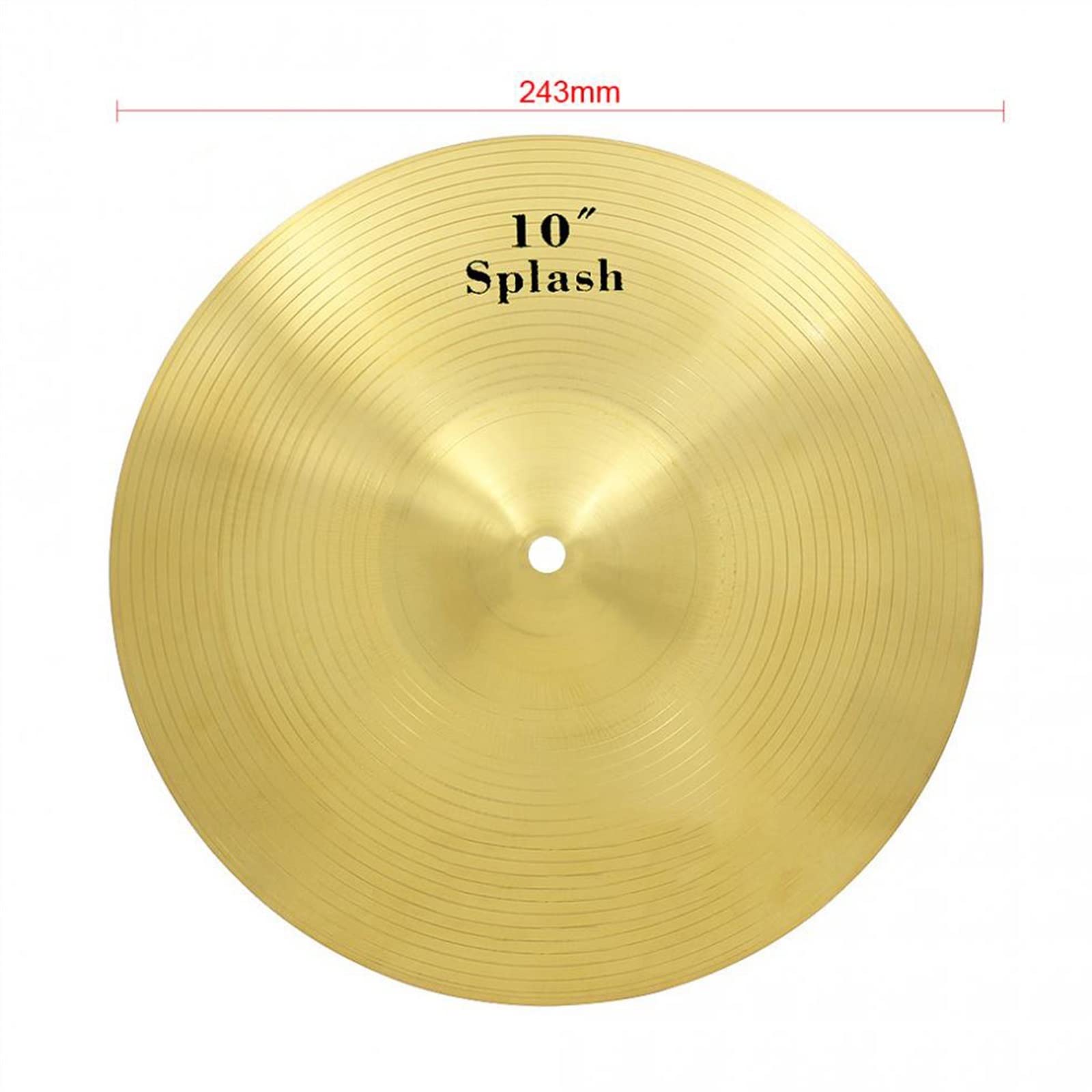 Cymbal Sets Tambor De Platillos Splash Crash De Aleación De Latón De 10/12/14/16 Pulgadas para Principiantes platillo (Color : 10 Inch)