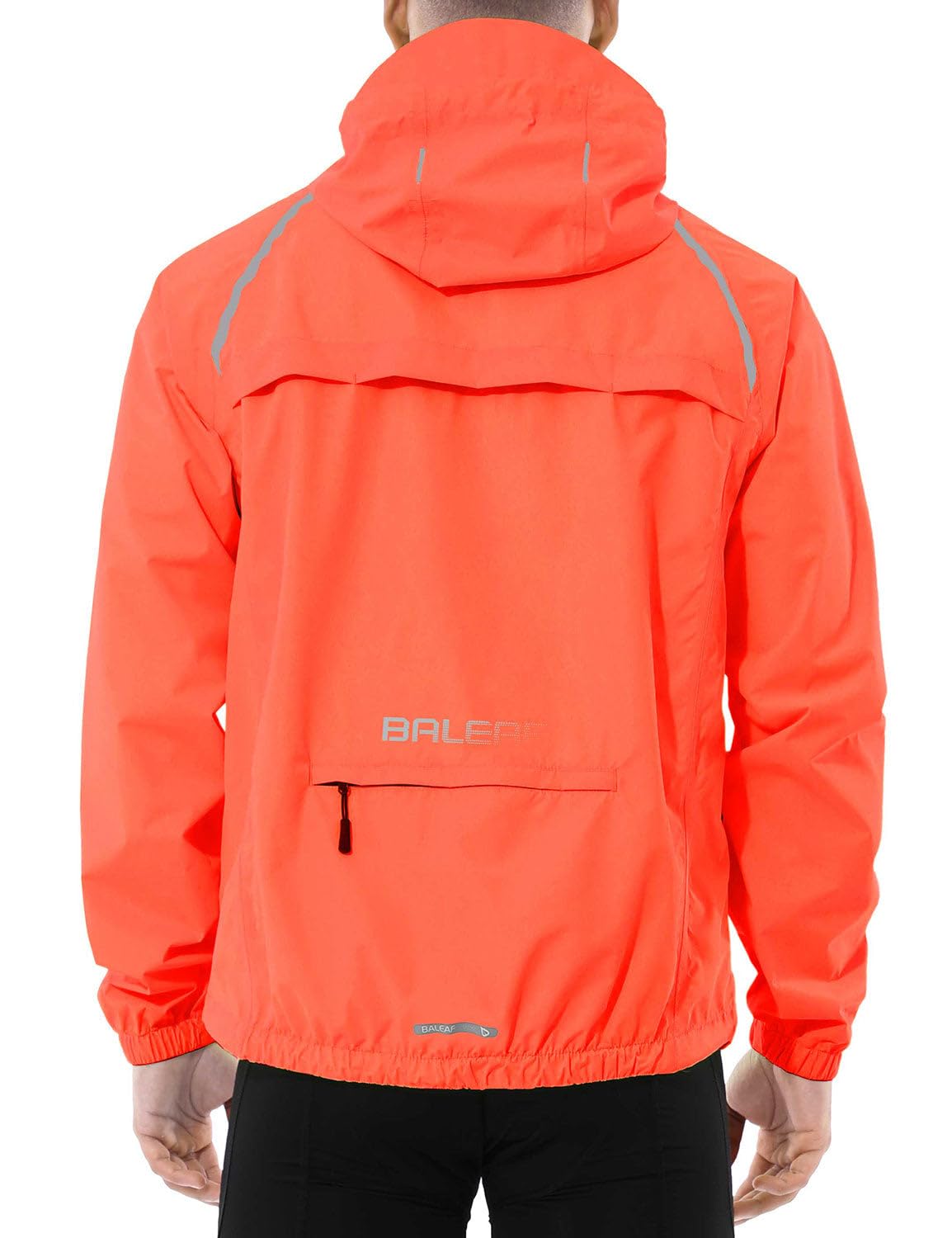 baleaf men's rain jacket waterproof windbreaker raincoat running cycling hiking gear hood lightweight reflective packable