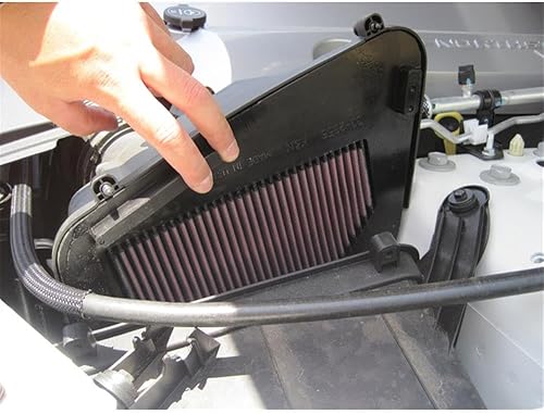 Miniatura 4 de K&N Filtro de aire del motor Aumente la potencia y la aceleración, lavable, Premium, Filtro de aire de repuesto para automóvil compatible con