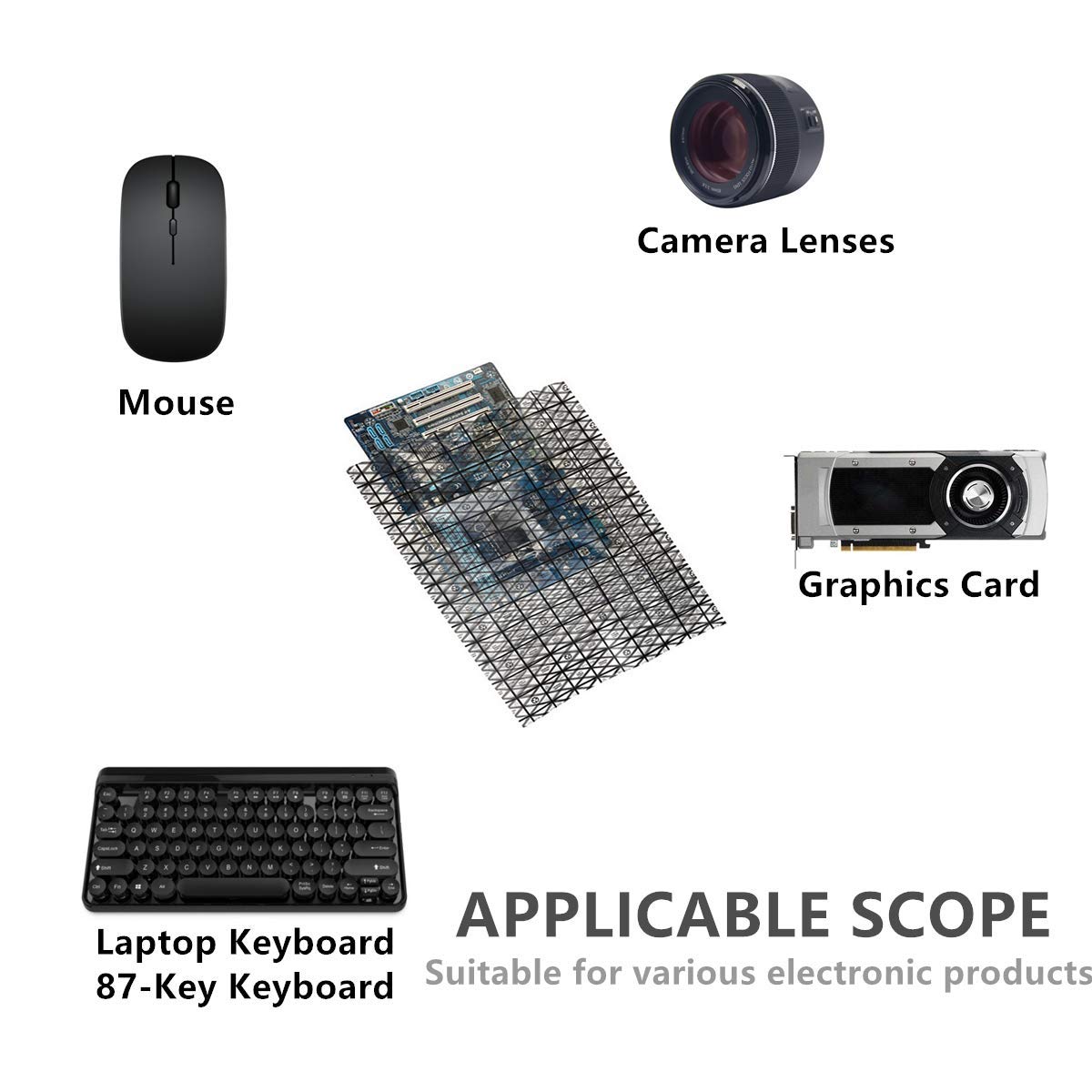 100PCS Open Top Grid Sacchetto Di Schermatura Antistatico - Foto 7