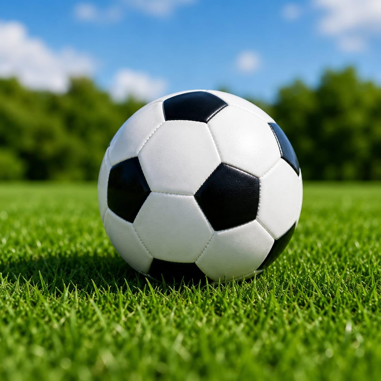 Size 5 Soccer Ball, Machine Stitched PVC Sports Ball for Kids & Adults, Training, Practice, School, Club, Indoor & Outdoor Play, Black & White (Football-Size-5)-image-28