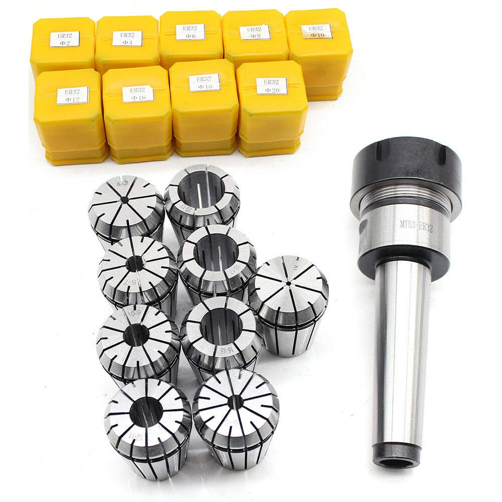 Spannzangenfutter MK3 ER32 + ER32 Spannzangen Satz 9 Stck/Spannzangen Aufnahme