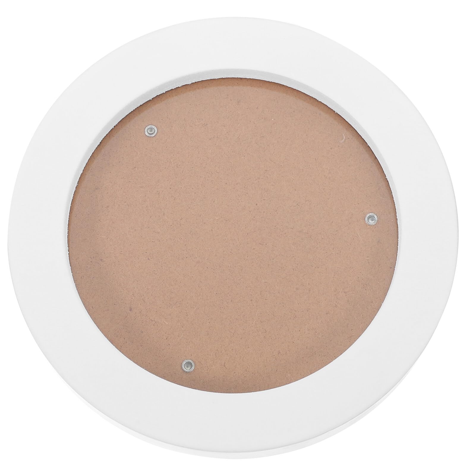 Cabilock Wooden Round Photo Frame Circle Wall Decor Vintage Picture Holder for Home White Display Frame