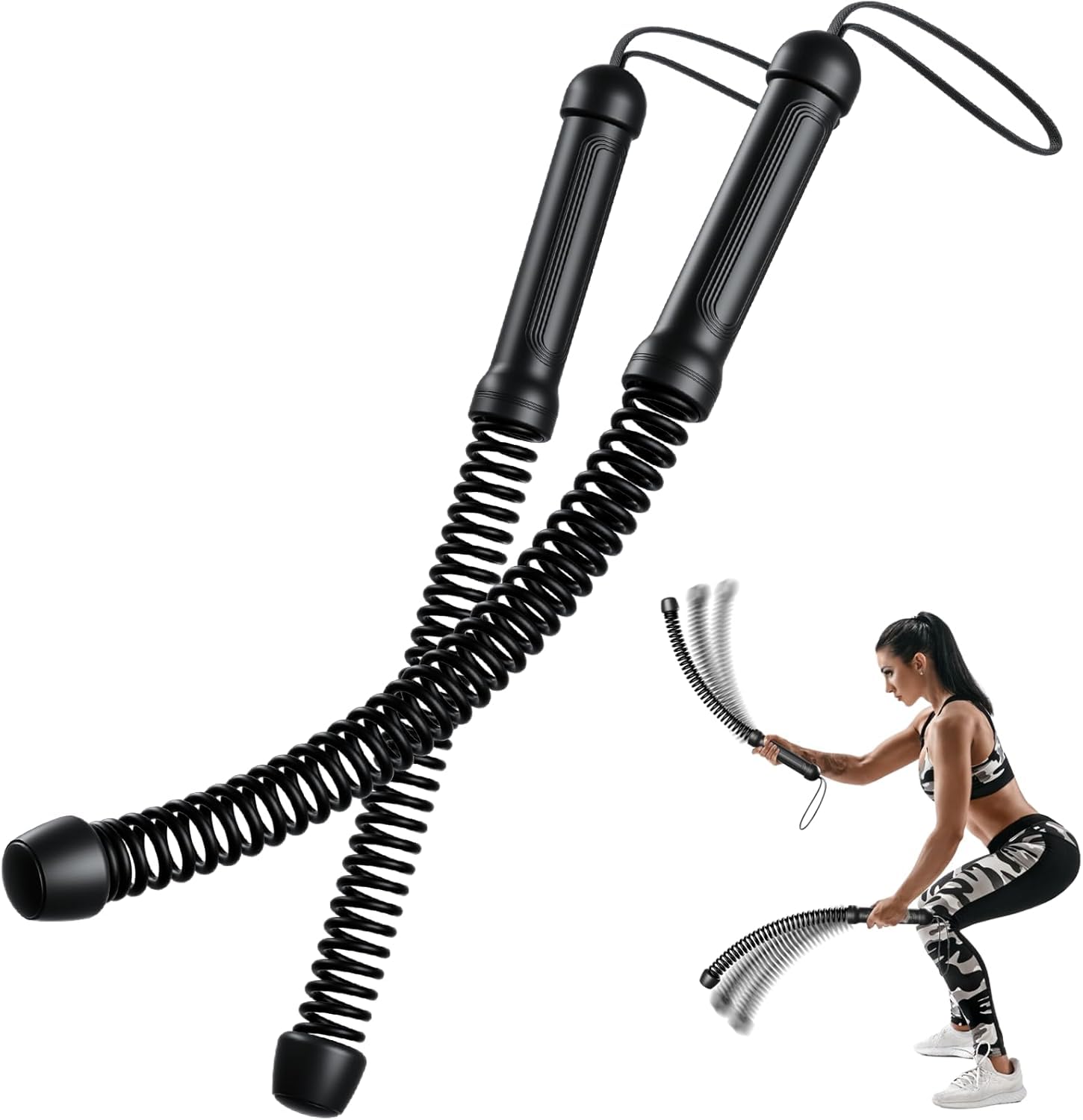 Leosportz Ropeless Battle Rope for Home & Gym | Battlerope for Mem Women | Full Body Workout, Cardio, Strength Training | Fitness Tool for HIIT, CrossFit, Core & Endurance-picture-20