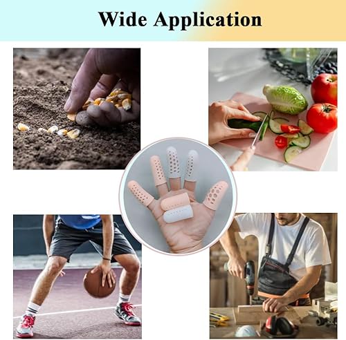 Miniatura 6 de 16 piezas de catre de gel con agujeros, protectores de dedos de silicona transpirables, fundas de dedos transpirables, fundas para los dedos,