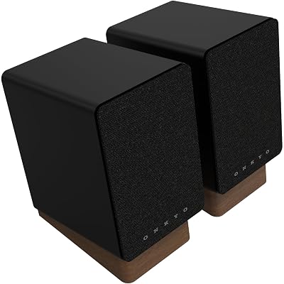 Onkyo Creator Series GX-10DB Powered Speakers, Black - 3" woofer, USB/C, line/Phono, Optical Ports and Bluetooth 5.3 LE Audio connectivity