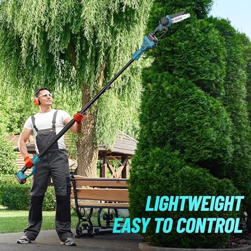 Image of 2-IN-1 Cordless Pole Saw & Mini Chainsaw, 6-inch Brushless Chain Saw with 2x 2.0Ah Battery 5.5-Foot MAX Reach Pole Saw for Wood Cutting Garden 2024 UPGRADE CH1000