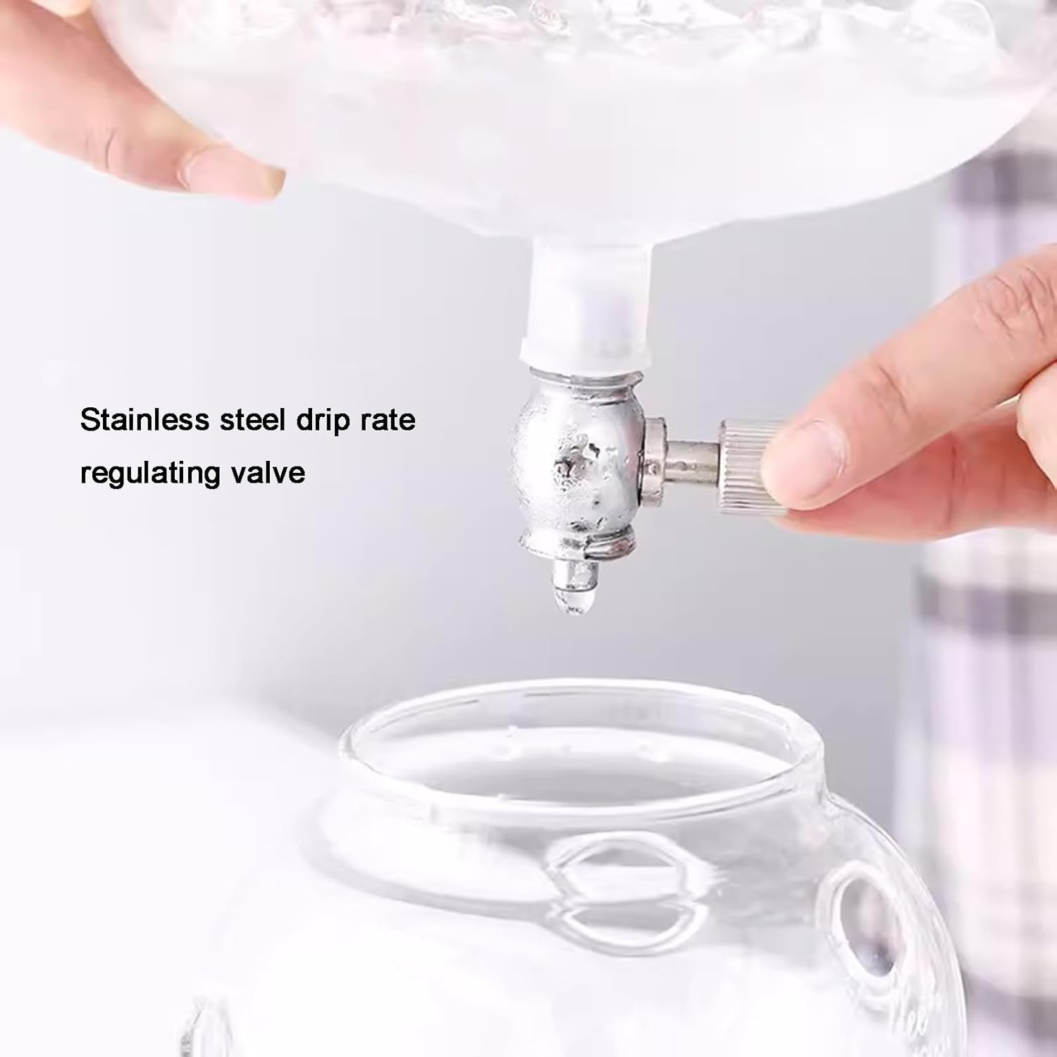 Cafetera fría con gotero ajustable, capacidad de 800 ml, hace 4-6 tazas, perfecta para el hogar y la oficina
