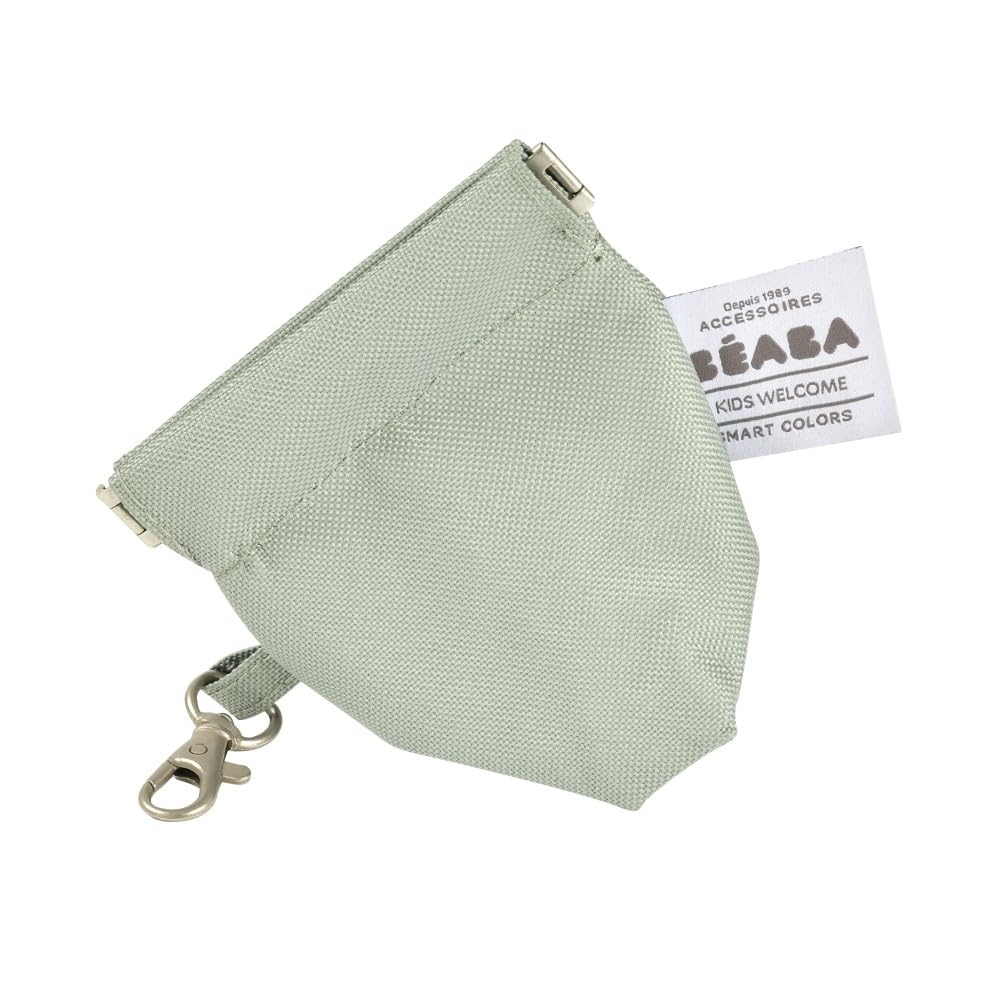 BÉABA, Sac à Langer Sydney II, Modulable, Grande contenance, Rangements multiples, espace à cocoon, Pochette repas isotherme, Système attache poussettes, Anses transport, Vert Sauge