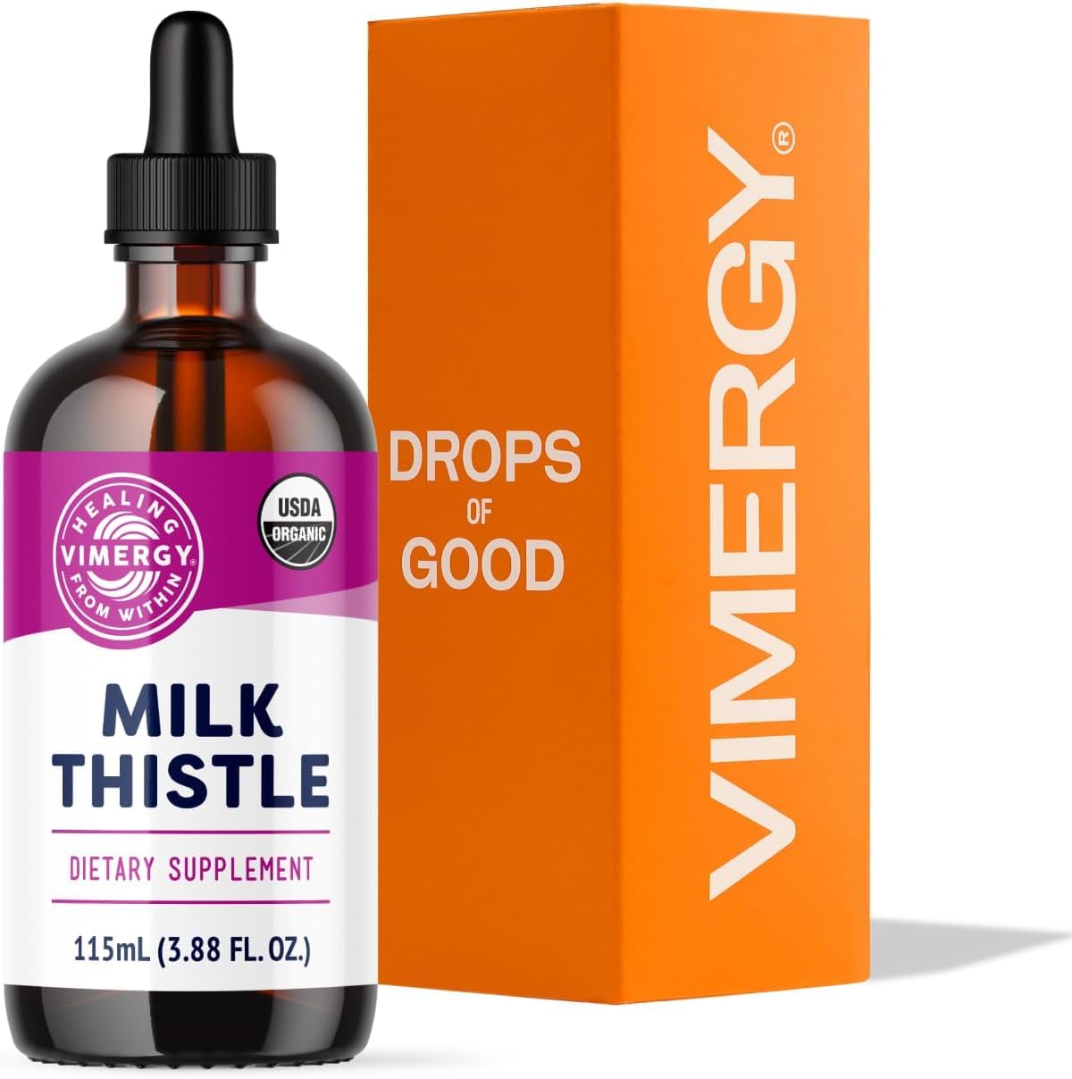 Milk Thistle – Supports Liver Function* – Promotes Healthy Digestion* – USDA Certified Organic, Vegan, Gluten-Free – 115 mL (57 Servings)