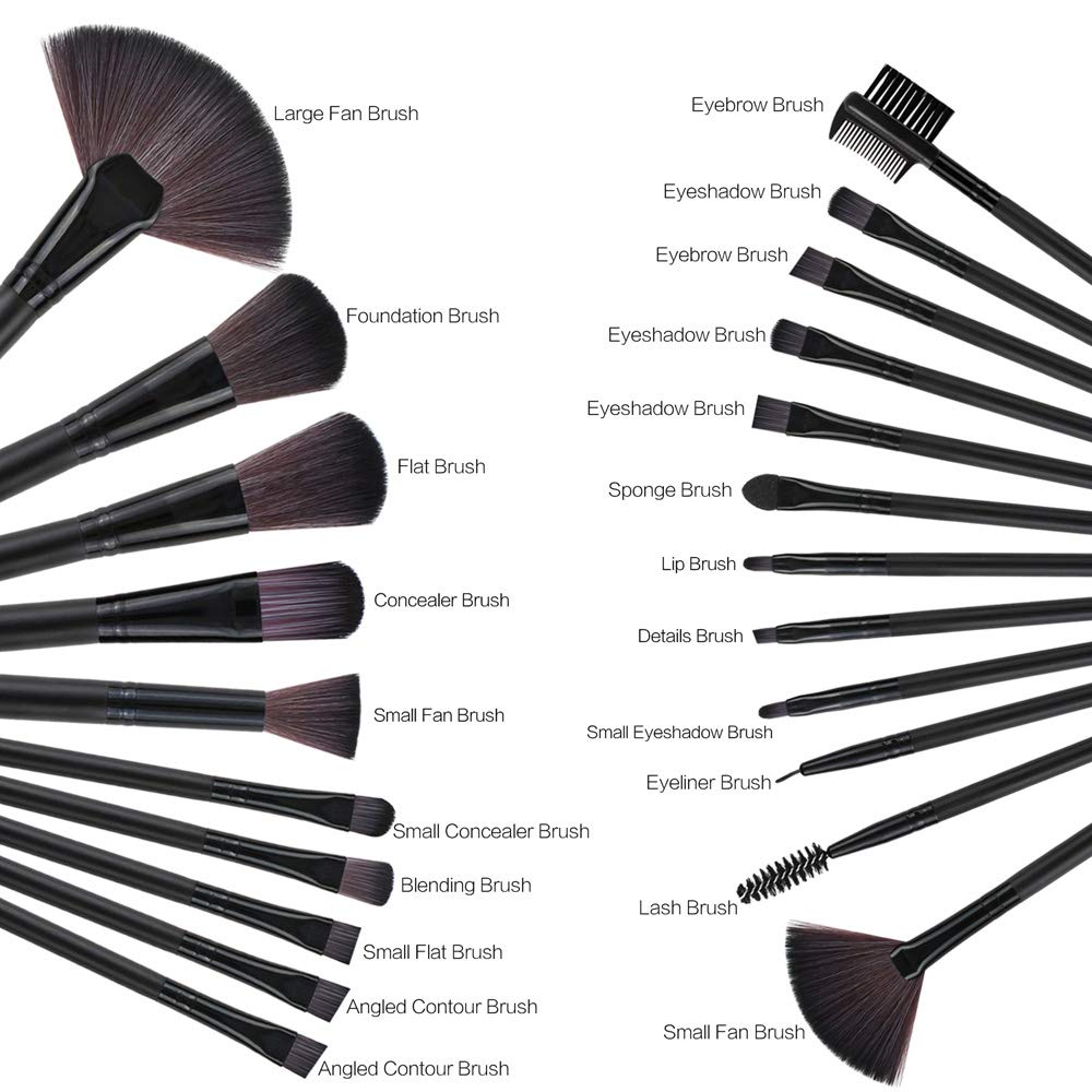 Amazon.com: Makeup Brushes, Premium Makeup Brushes Set Black 22