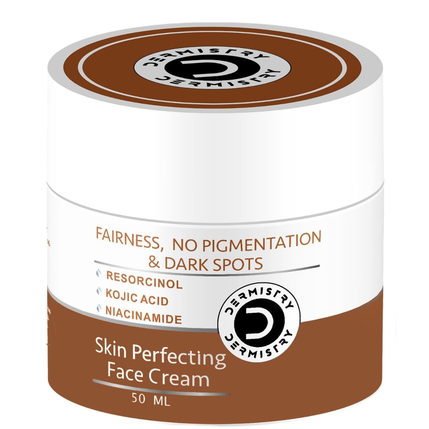 Dermistry No Pigmentation Fairness Face Cream I Kojic Acid Niacinamide I Blemishes Dark Spots Uneven Tone Melasma Dull Skin Removal I Glowing Brightening Moisturizer I Men Women 50ml