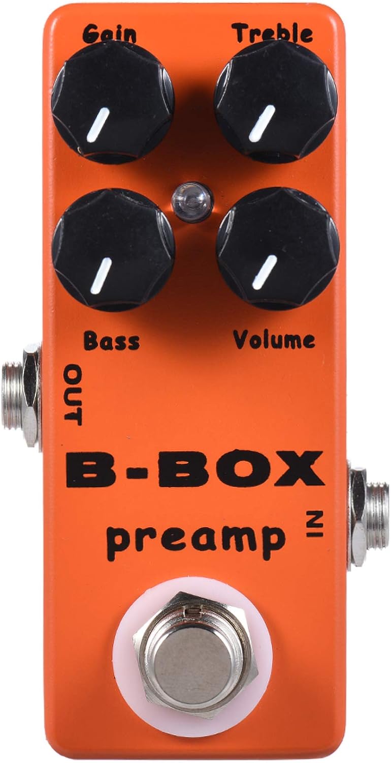 YMUZE Moskyaudio Mini B-Box Preamp Pedal Electric Guitar Effect with Overdrive Function