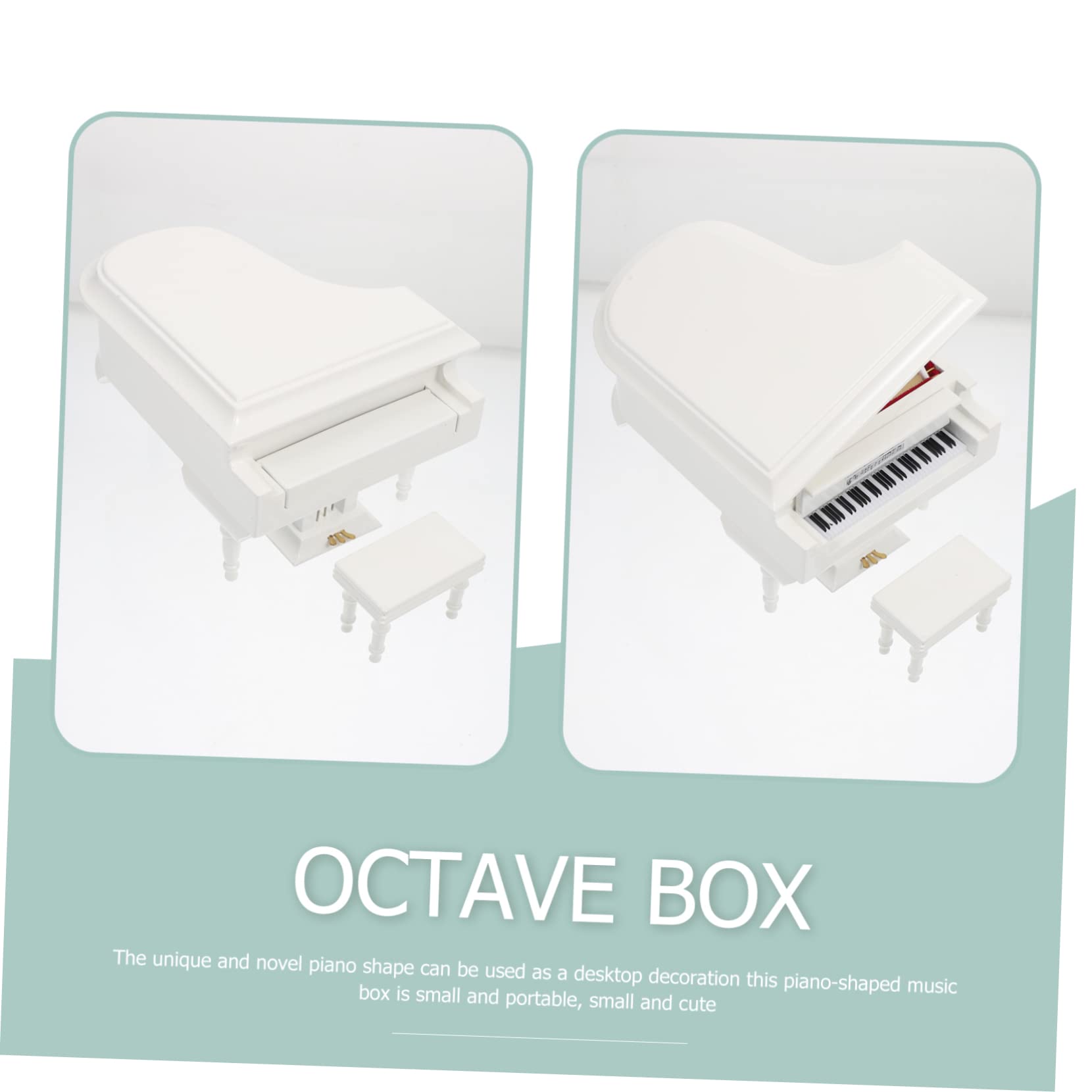 GLEAVI 1pezzi Carillon Portatile Forma Pianoforte Carillon Educativo per Ragazza Decorazione Musicale Realizzata