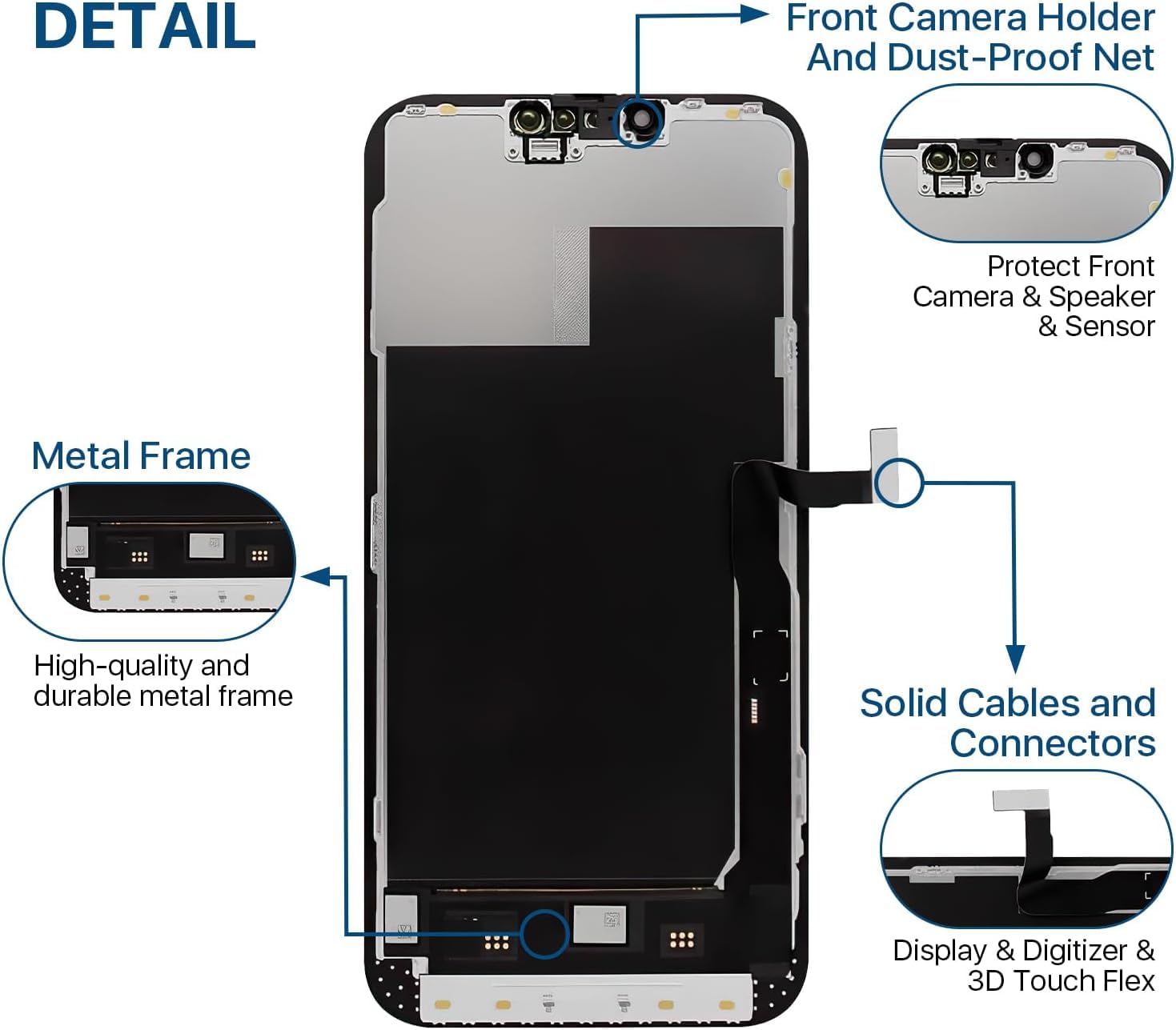 Amazon.com: iPhone 13 Pro Max Screen Replacement Kit 6.7'' LCD