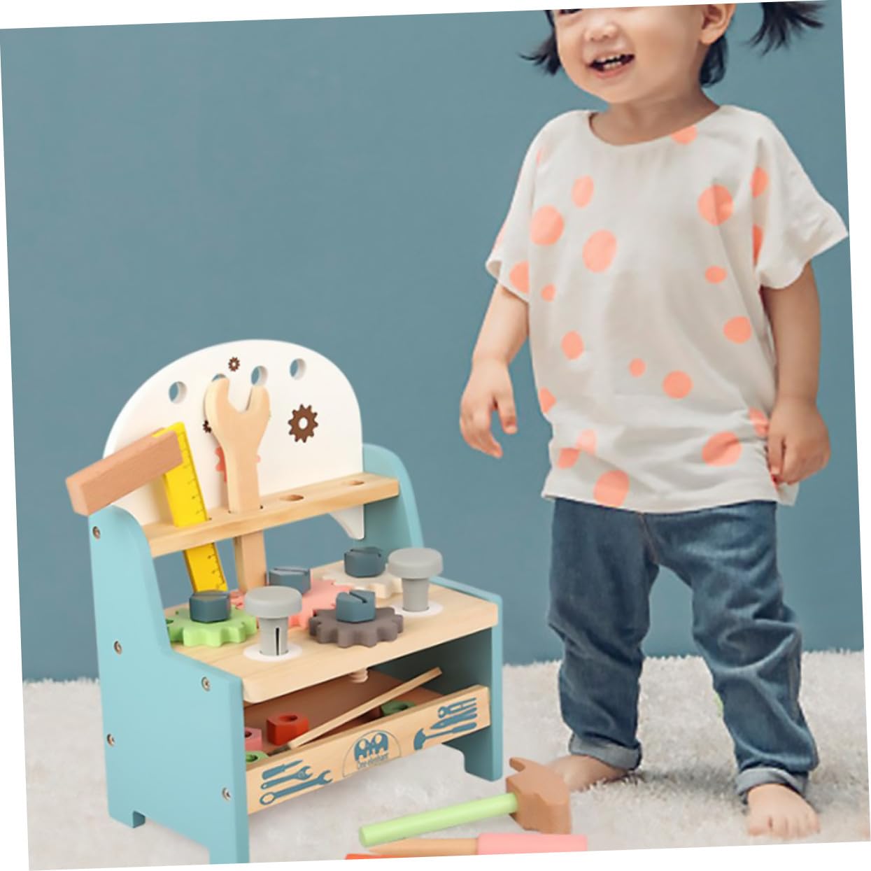 TOYANDONA Kit de Combinación de Juguetes de Madera para Niños, Juguete de Tornillo Seguro y Educativo para Desarrollar Habilidades Manuales
