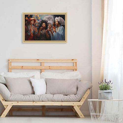 Miniatura 6 de Rompecabezas de 1000 piezas de niña afroamericana para ilustraciones de juegos para adultos, adolescentes y niños 20323100