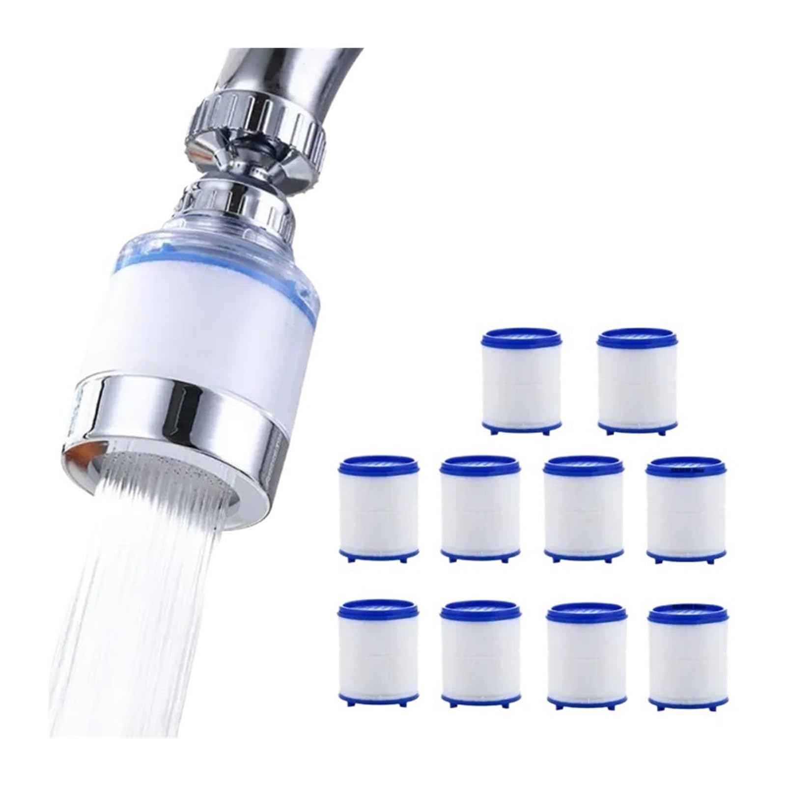 Jjkkozvqf Tap Filtration 10Pcs Filter Element Faucet Water Purifier Filter Shower(Tap Filtration)