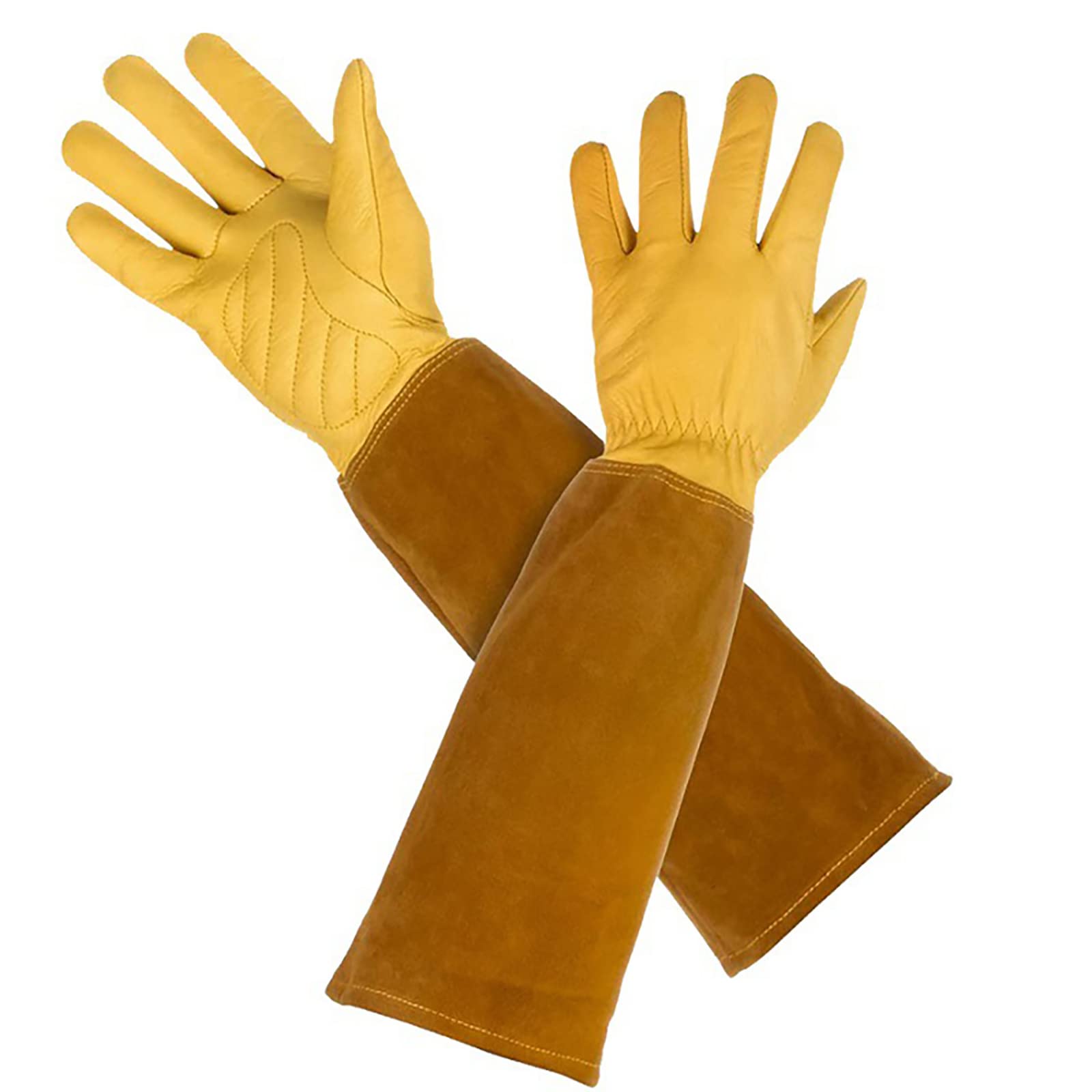 Lange Rindslederärmel Handschuhe Komfort Stichfest Arbeitshandschuhe Wasserdicht für Das Beschneiden Von Rosengärten Gartenhandschuhe Aus Leder Für Damen Und Herren