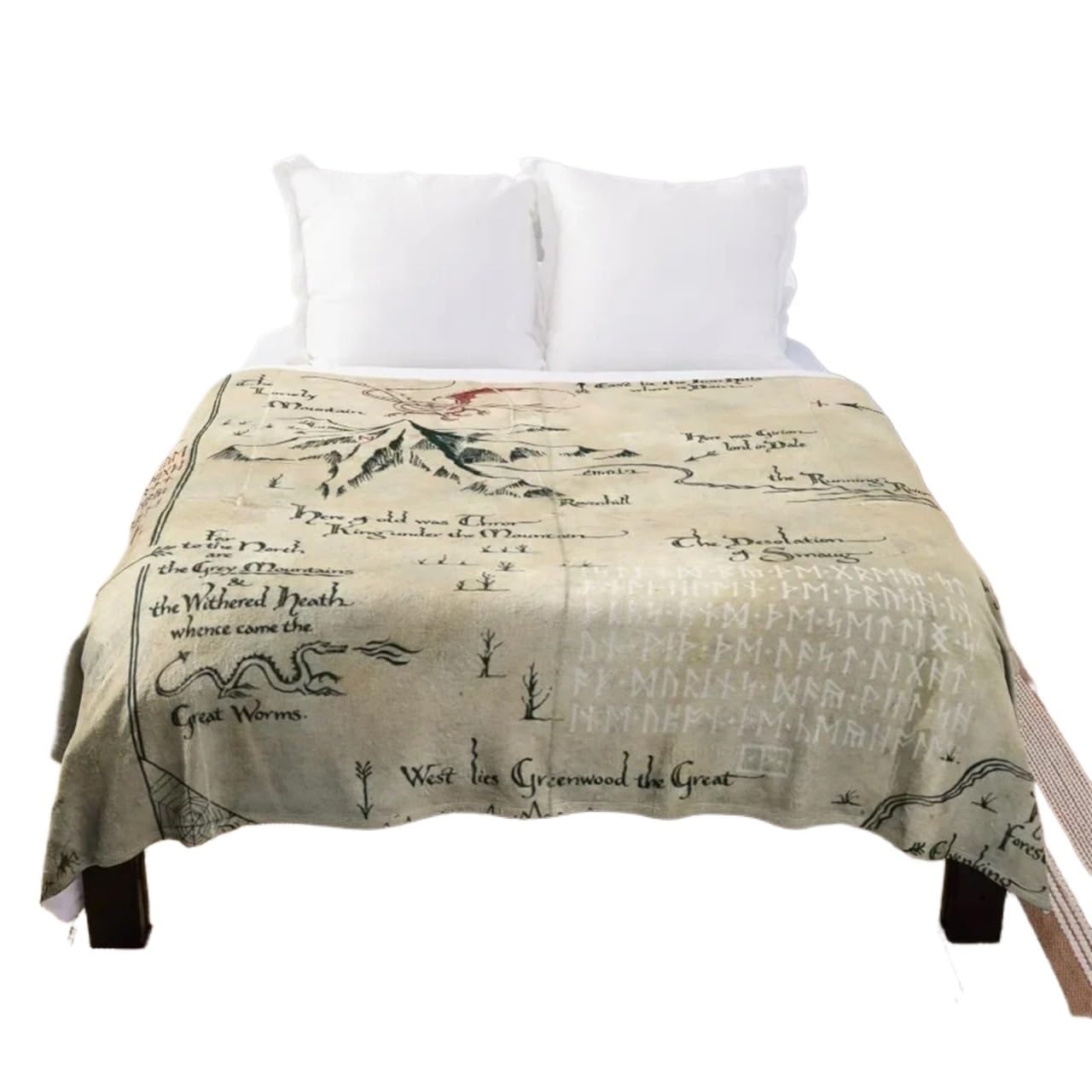 LUNMENGCC Map of Middle Earth Throw Blanket Travel Cute Funny Blankets for Kids