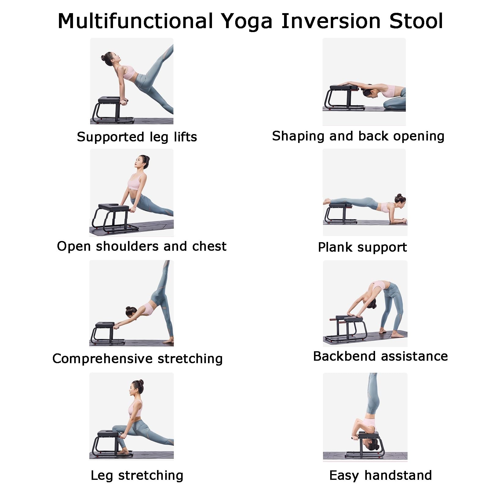 Sgabello For Verticale Yoga, Sedia For Inversione, Portata 250 Kg, Spessore Della Spugna 5,5 Cm,For Fitness E Allenamento 'equilibrio
