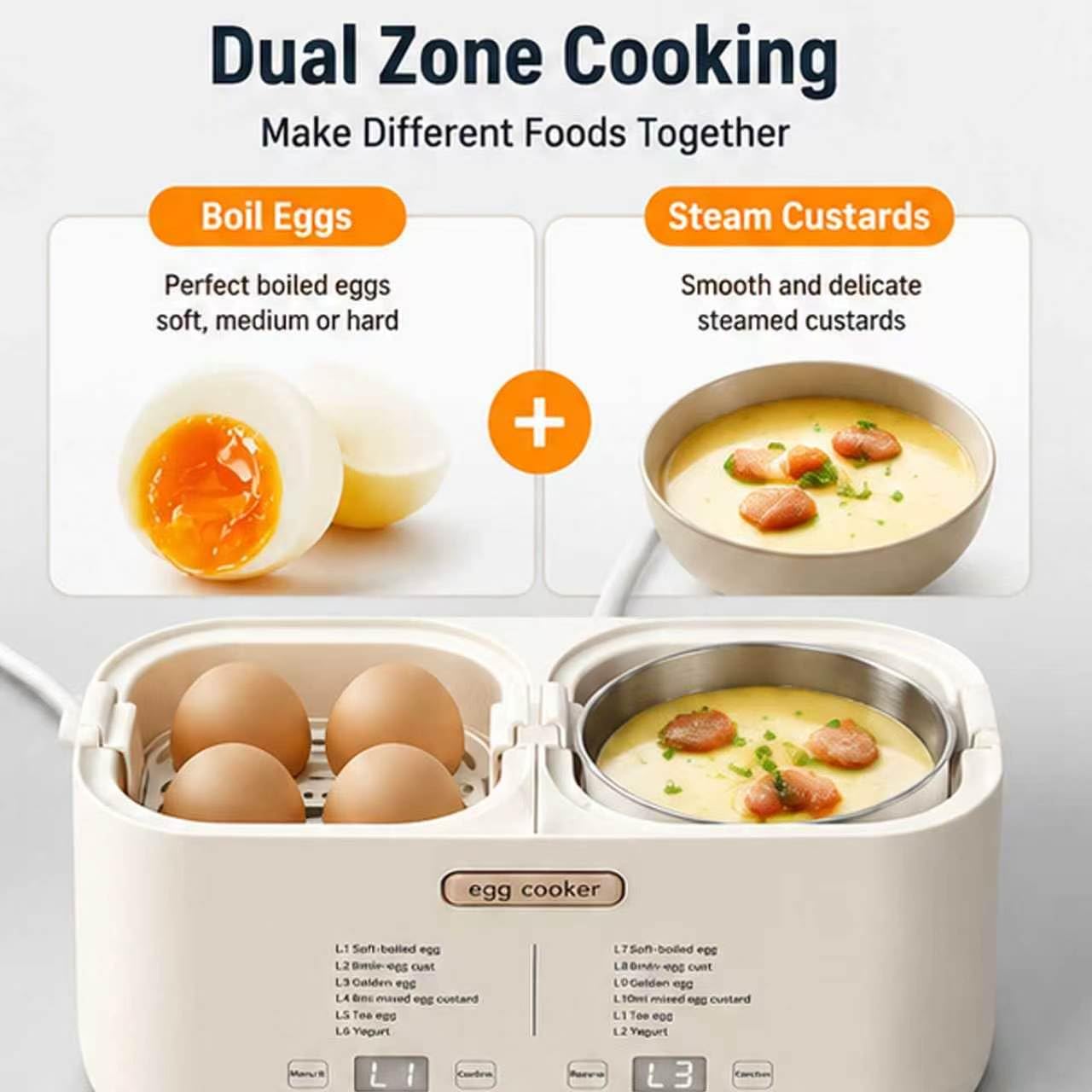 8 Smart Egg Cooker, 24H Timer i 6 trybów