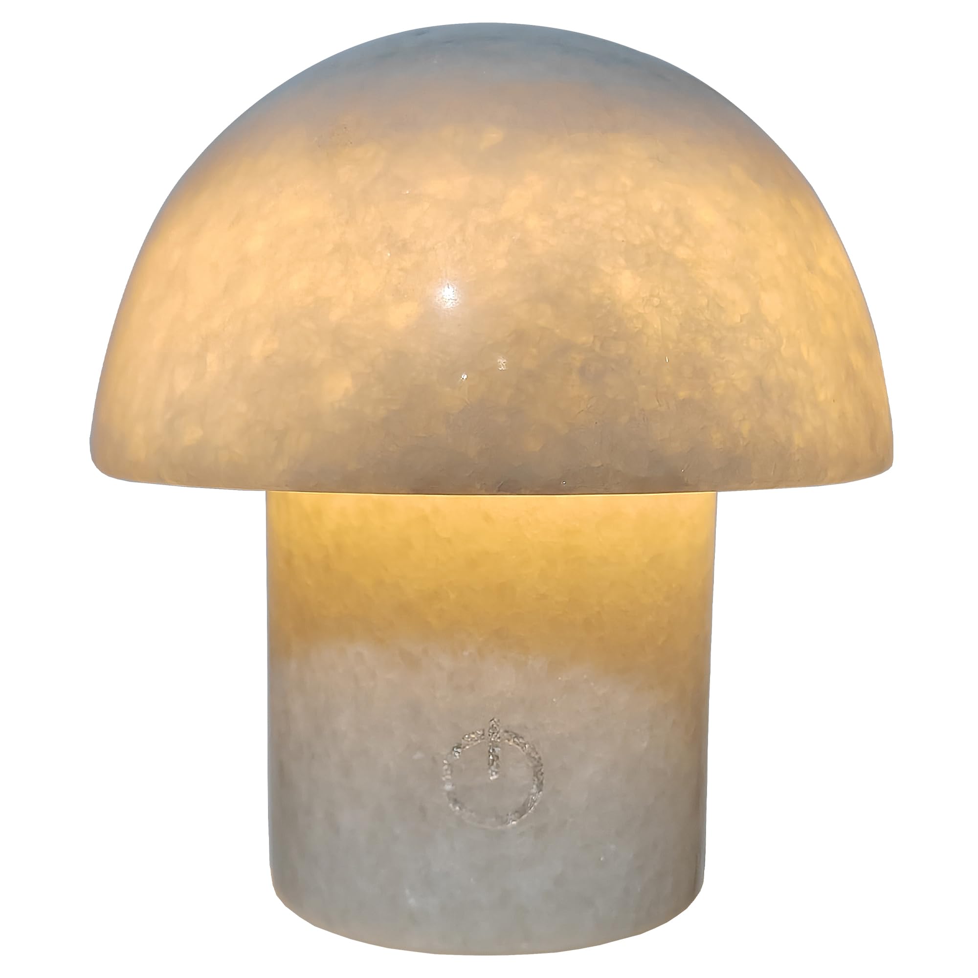 Photo 1 of Rechargeable Mushroom Night Light - Dimmable Natural Marble Stone Table Lamp, LED Touch Light for Bedside, Meditation, Entryway, Gift Idea
