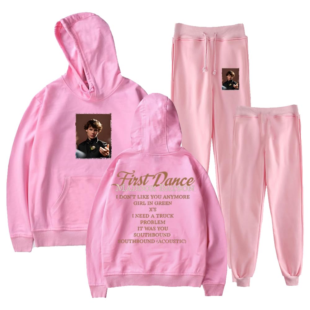 Maddox Batson First Dance Merch Hoodies Jogger Pants Two Piece Set Sweatshirts Sweatpants Women Mens Set