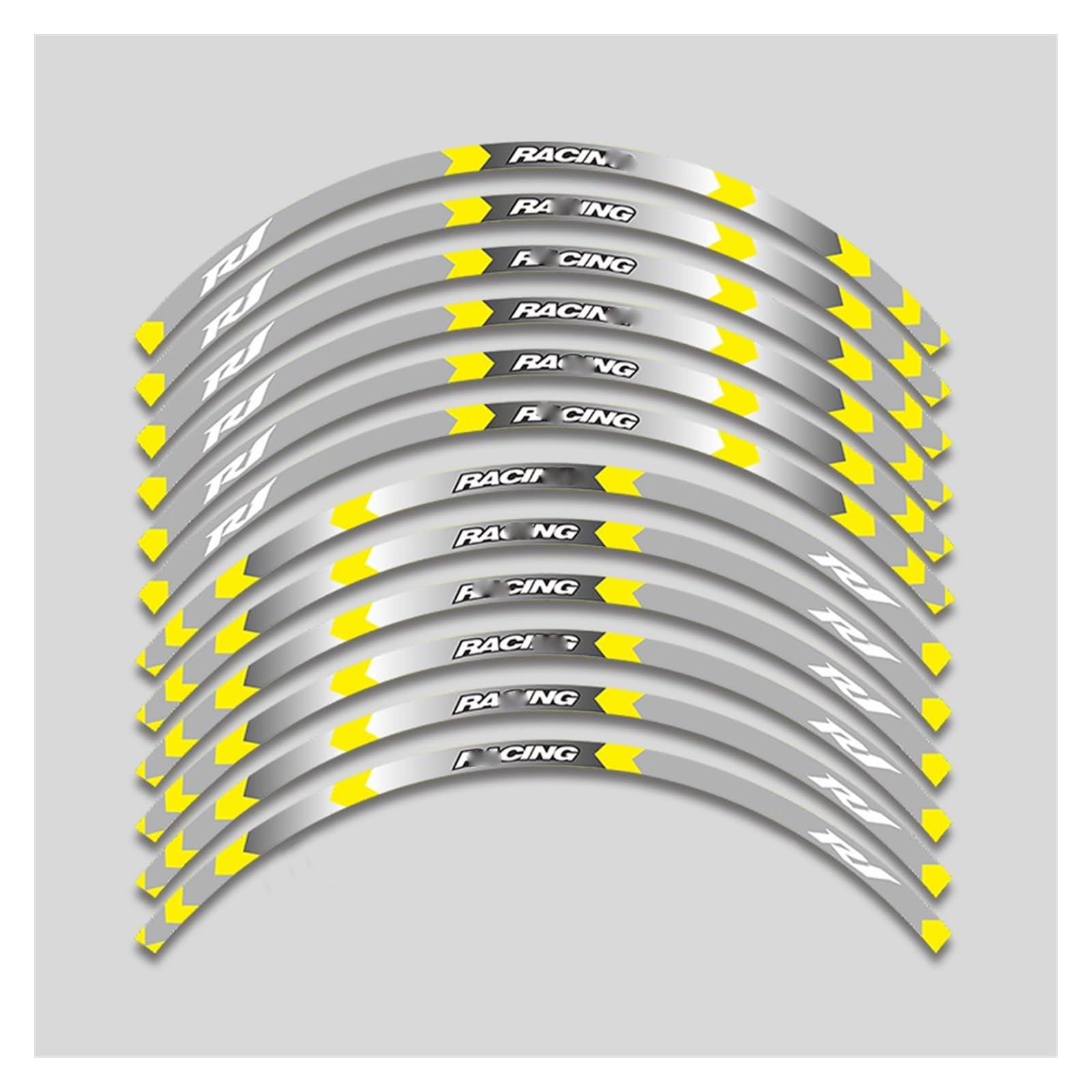 Frynuzb A7 Applique For For Yzfr1 Yzf R1 17Inch Motorcycle Sticker Wheels Reflective Stripe Rim Waterproof Decorative Decals Set(A7)