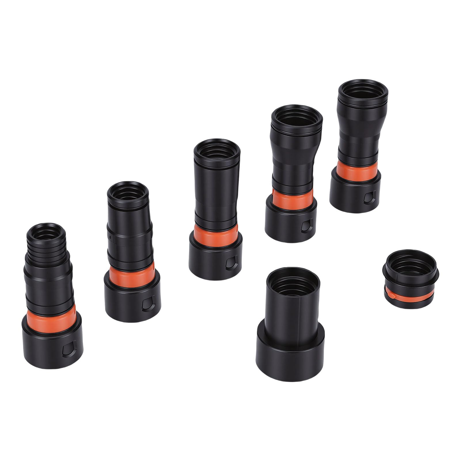 Staubsauger-Adapter, 7-teiliger Staubsammelschlauch-Adapter, um 360° Drehbare Klemme, für Elektrowerkzeuge und Schleifmaschinen, Kompatibel mit Mehreren Marken