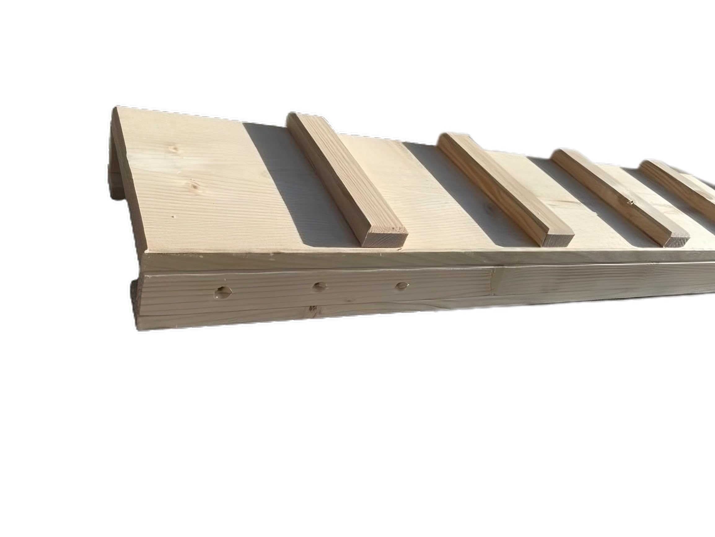 Escalera para gatos, escaleras para gatos, estables, con correa de amarre (2,98 m, naturaleza sin barniz)