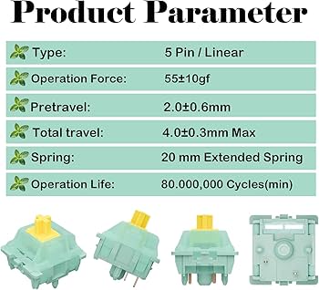 Amazon.co.jp: Gateron Jade Yellow Pro Open V3 リニアキーボード
