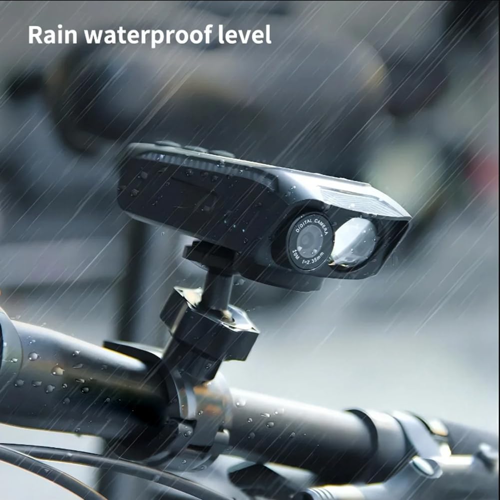 Sport Multifunzionale DV Dash Cam 4K da Bicicletta Fotocamera Fotocamera da Motociclista + Altoparlante Illuminato 1 Set