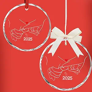 Engagement Gifts for Couples - Glass Ornament 2025, Personalized Gifts for Newly Engaged Couples, Happy Engagement Ideas for Her, Bride to Be - Engaged for Her, Friends