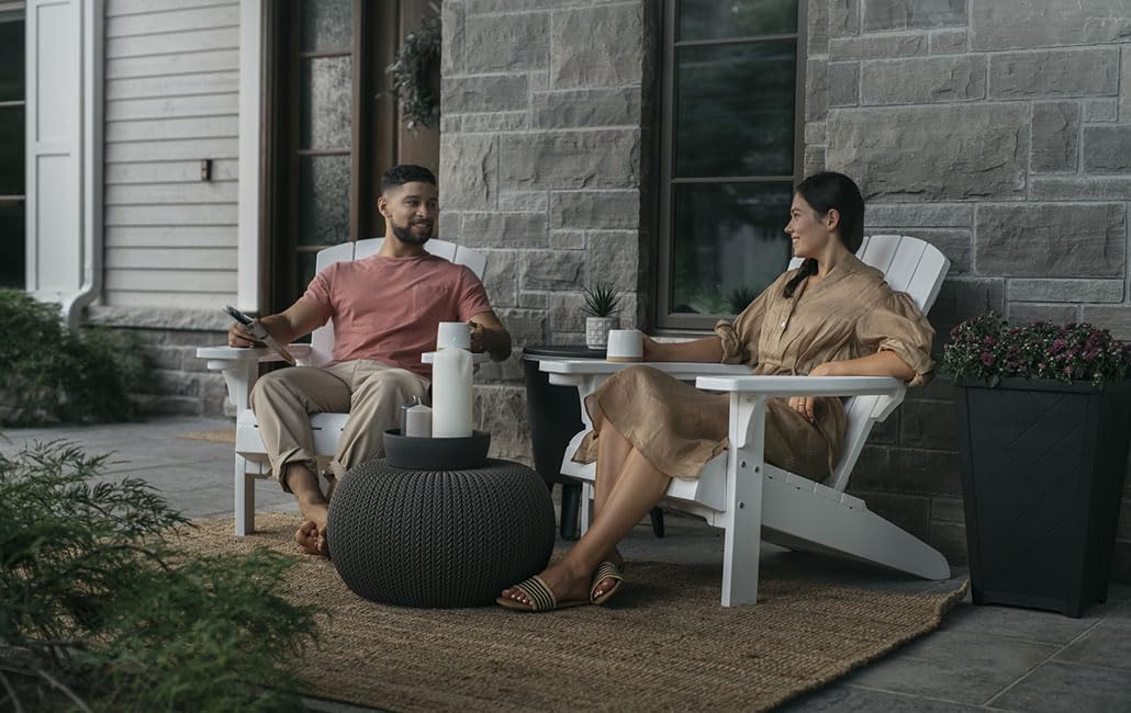 Keter Fauteuil de Jardin Adirondack - Lot de 2 - Blanc