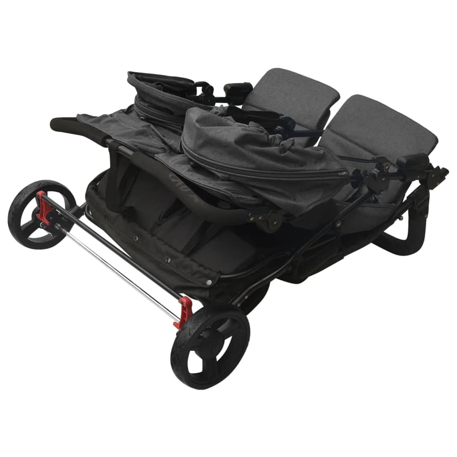 Passeggino Gemellare Antracite in Acciaio,Bebè e Bimbi,Trasporto Bebè,Passeggini-10242