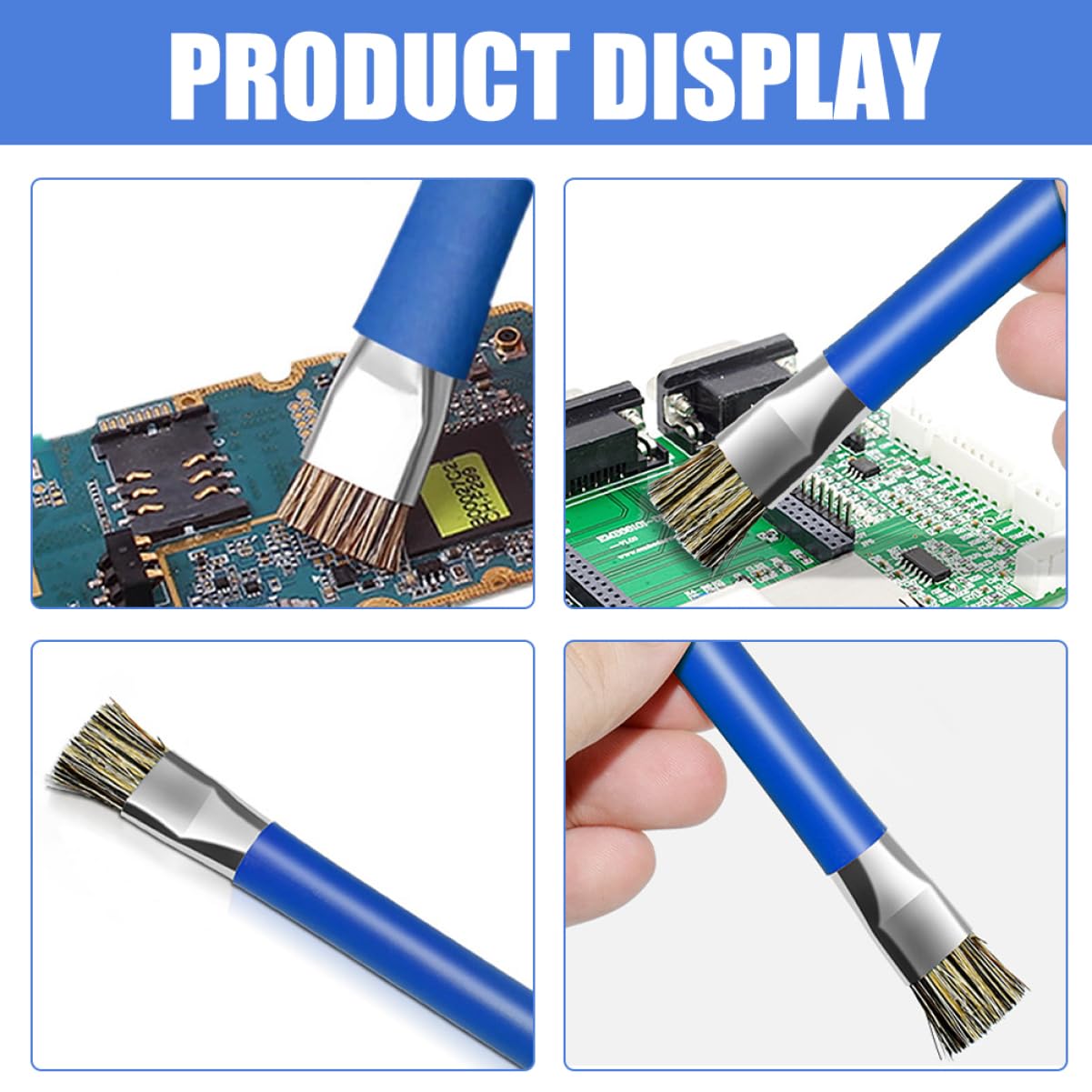 Cabilock Electronic Cleaning Brush Set 2pcs Motherboard Detail Cleaning Brush Anti-Static Feature