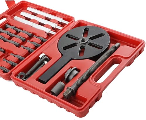 Miniatura 8 de Juego de extractor de rodamientos 21 en 1, extractor de cojinetes de desmontaje de agujeros internos, juego de extractor de tres mandíbulas con caja