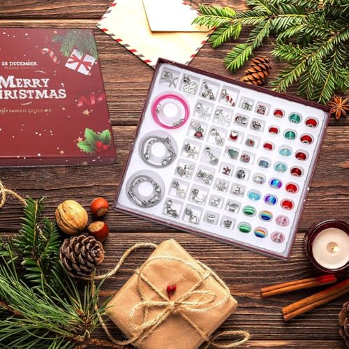 Calendario de Adviento de Navidad con abalorios intercambiables DIY 6