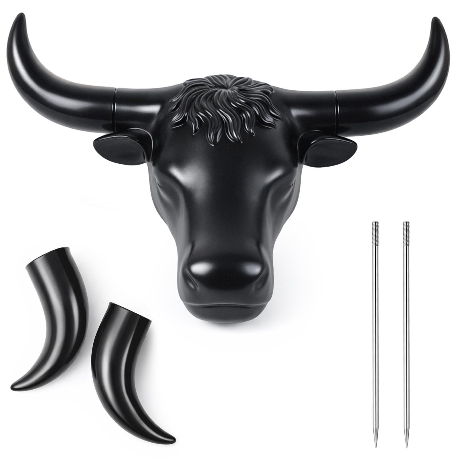Photo 1 of Crowye Full Size Steer Head Roping Dummy with Detachable Horn Large Spread Complete Rodeo Set Cowboy Toy Roping Practice Dummy Steer Head Aluminum Rods for Horse Enthusiasts Junior Roper Practice