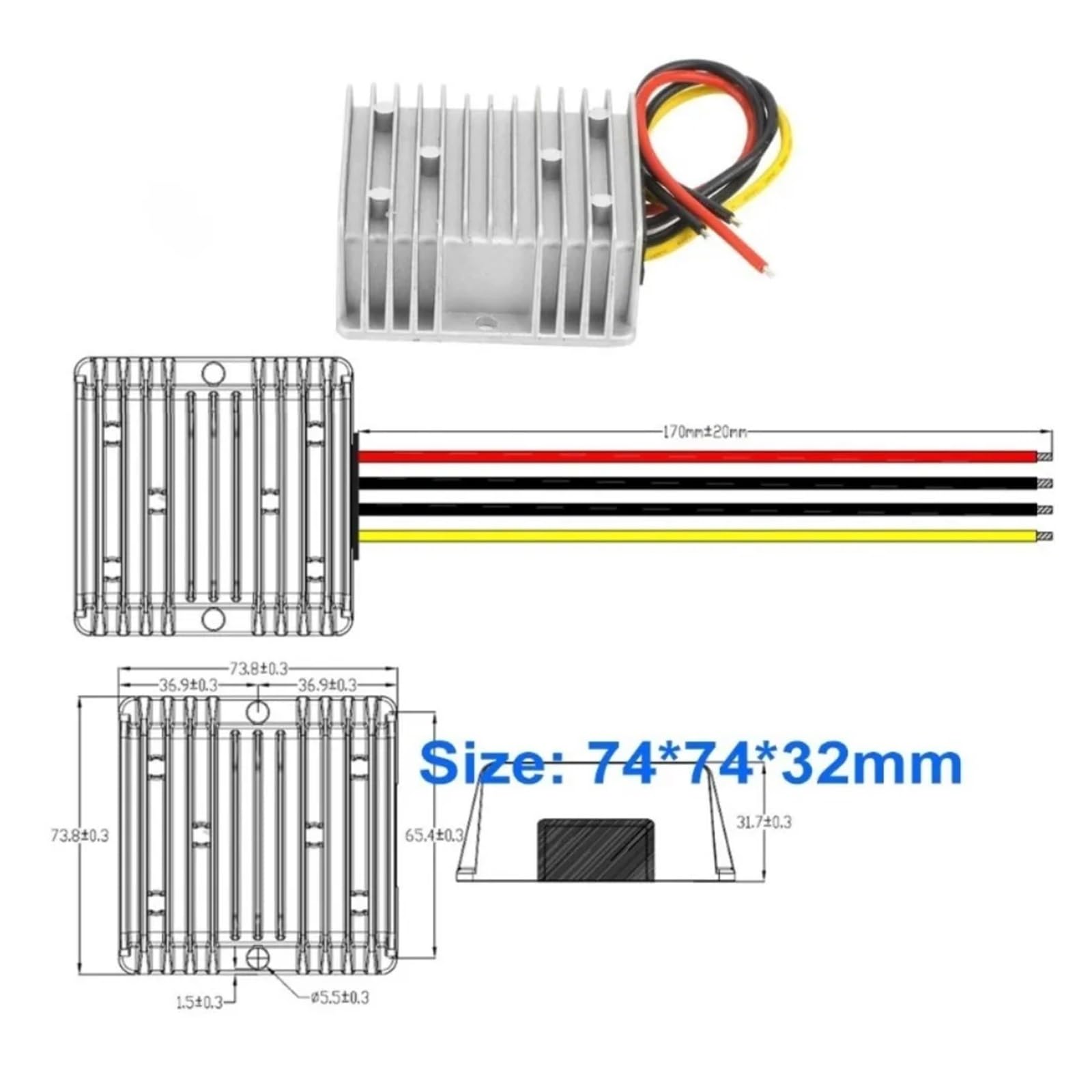 Convertitore DC DC step-down da 24 V a 13,8 V, 10 A, regolatore di tensione buck 24 V-13,8 V