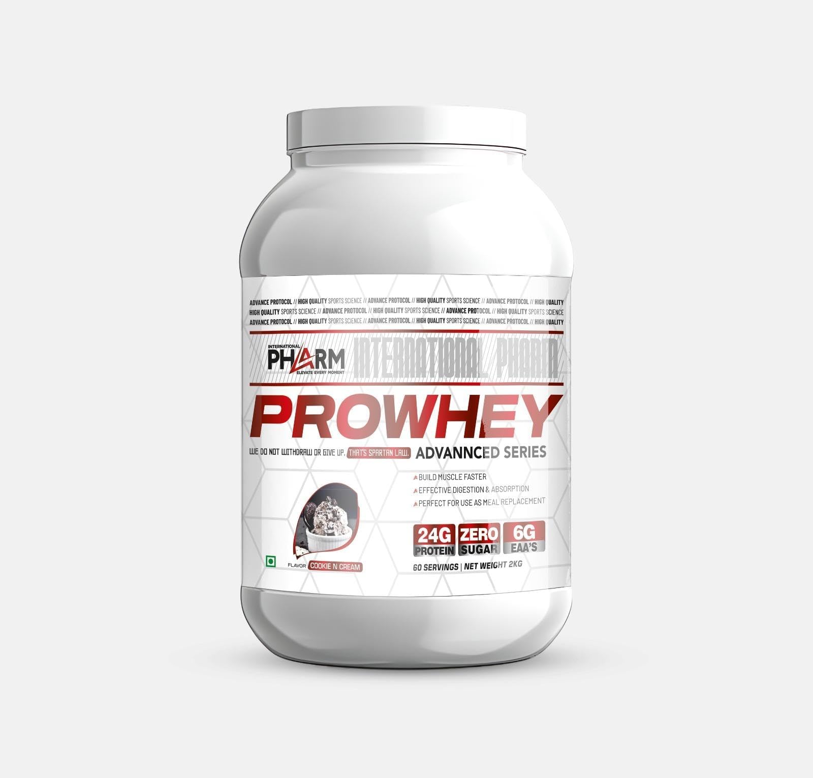 Pro Whey Protein 2Kg | Premium Whey Blend for Muscle Growth, Strength & Recovery | High Protein Supplement (1, Cream & Cookies)
