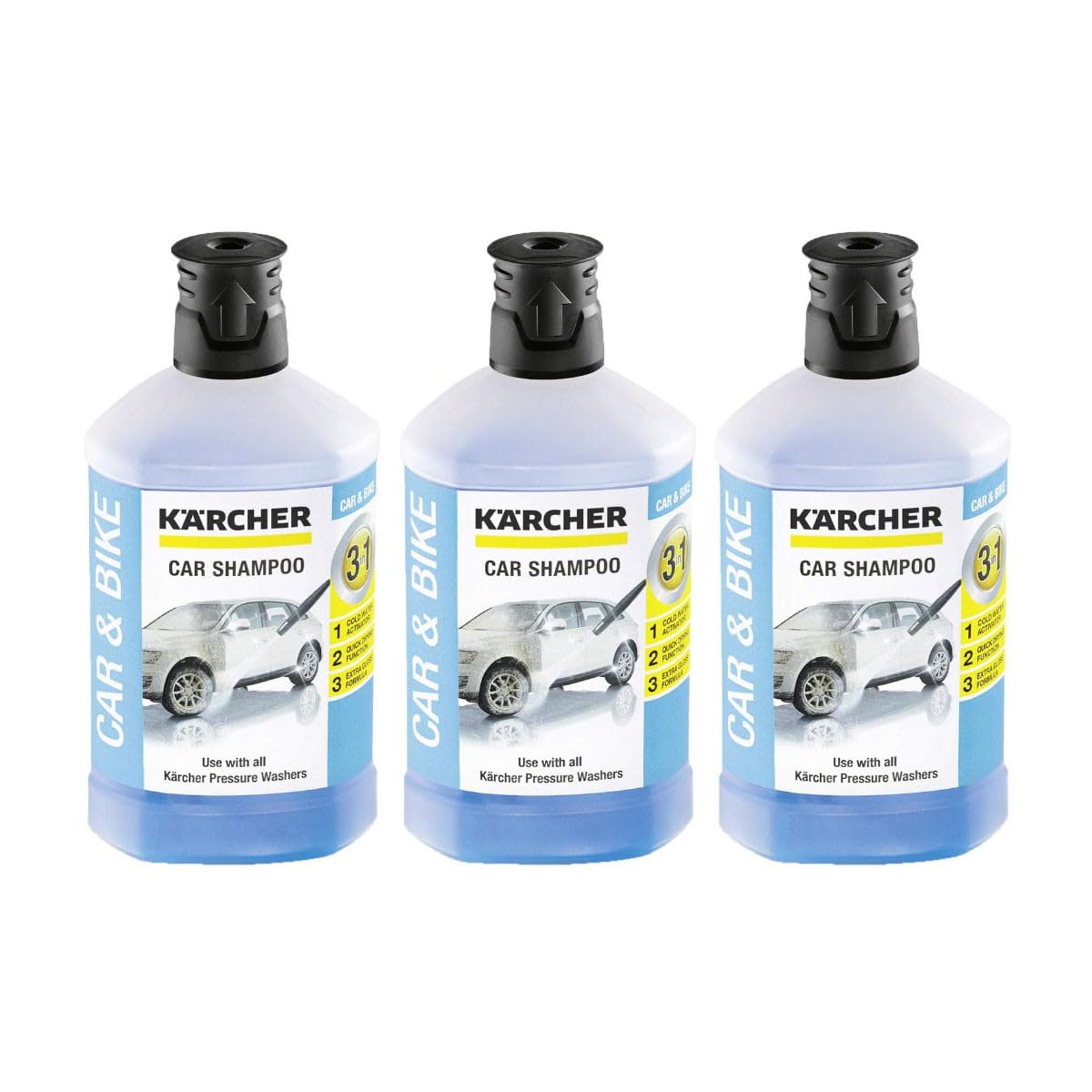 SOS Accessoire 3x Shampoo Flasche für Kärcher Zubehör und Pflege 6.295.750.0, 62957500