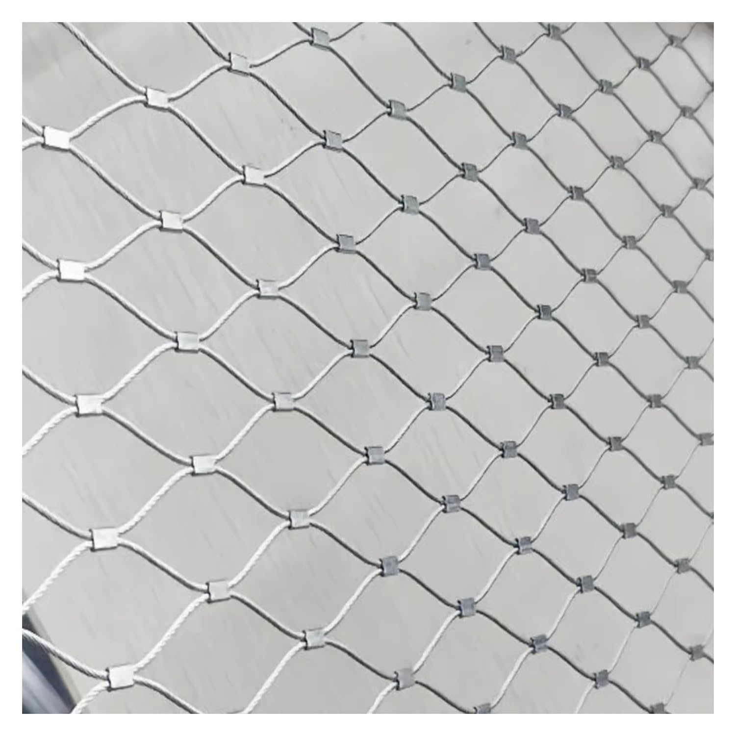 GJMSSMY Stainless Steel Woven Wire Mesh Flexible Stainless Steel Rope Mesh, 6cm/1.5mm Safety Barrier Mesh Fencing, 304 Stainless Steel Protection Rope Net For Stair Garden Farm