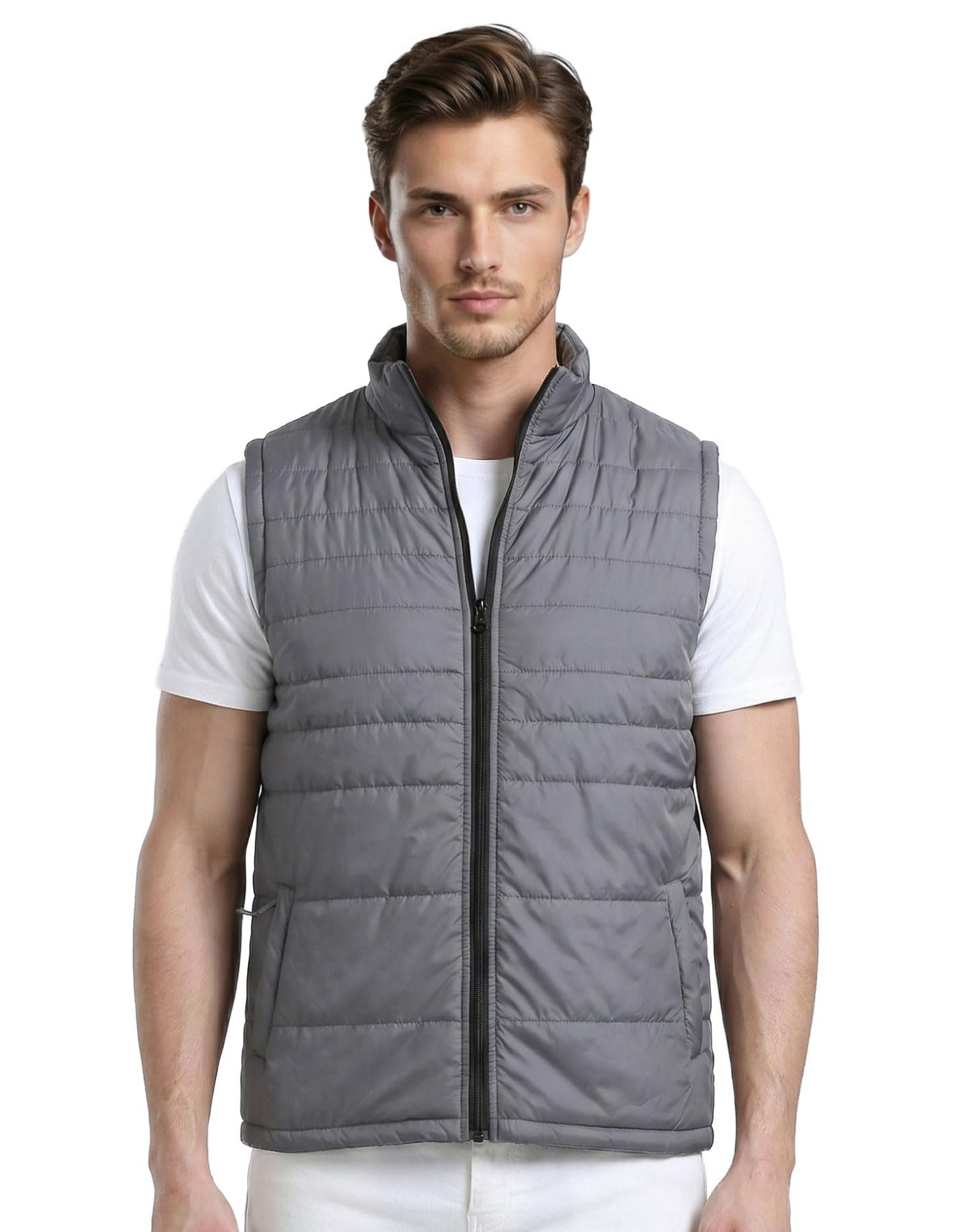 scott international Winter Puffer Jacket | Sleeveless Water Repellent Quilted Padded | Lightweight Winter Wear | Mens Jacket | Men's Polyester Sleeveless with Pocket | Jackets for Men Stylish-picture-11